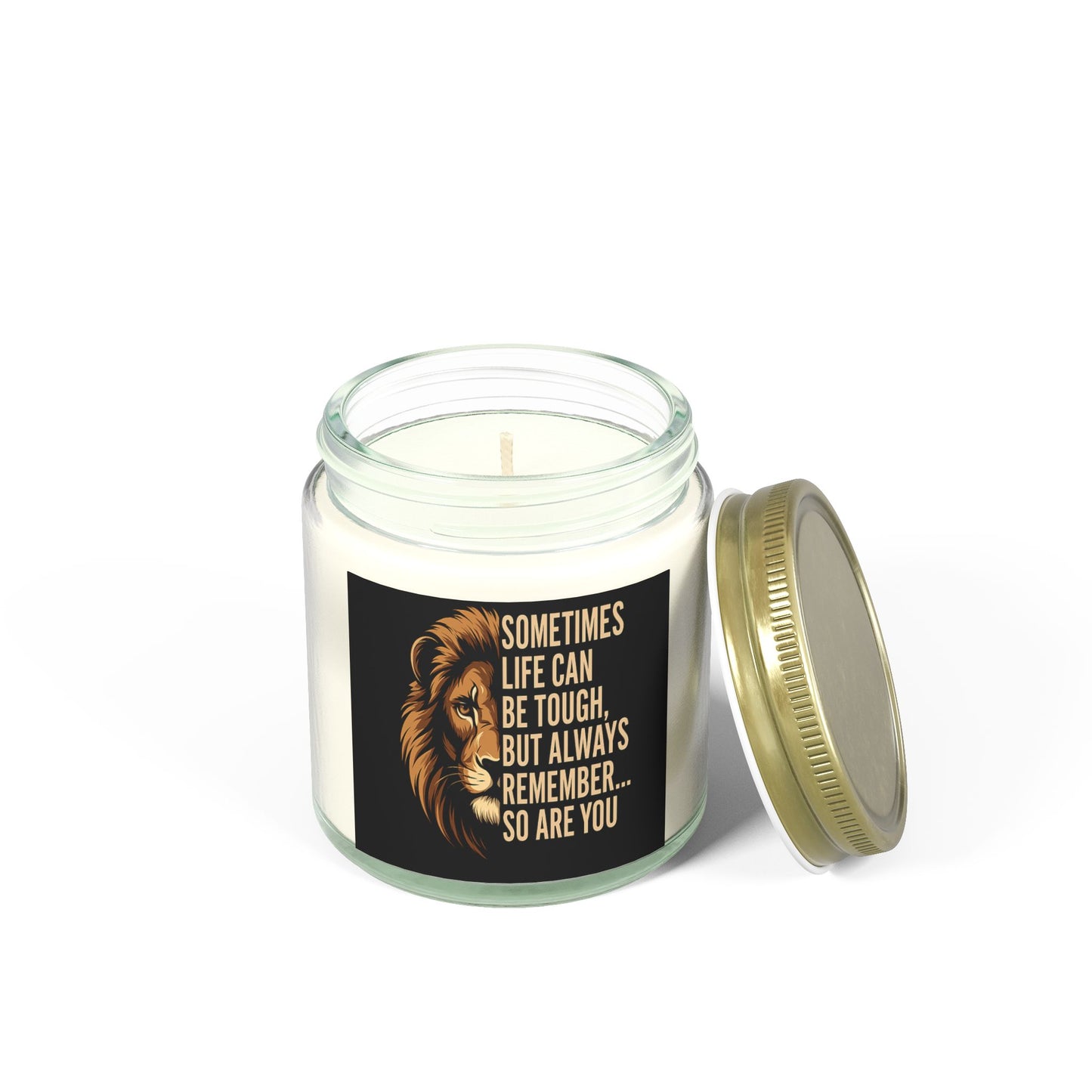 Inspirational Scented Candles, Motivational Gift for Home, Aromatherapy, Relaxation, Lion Design, Self-Care