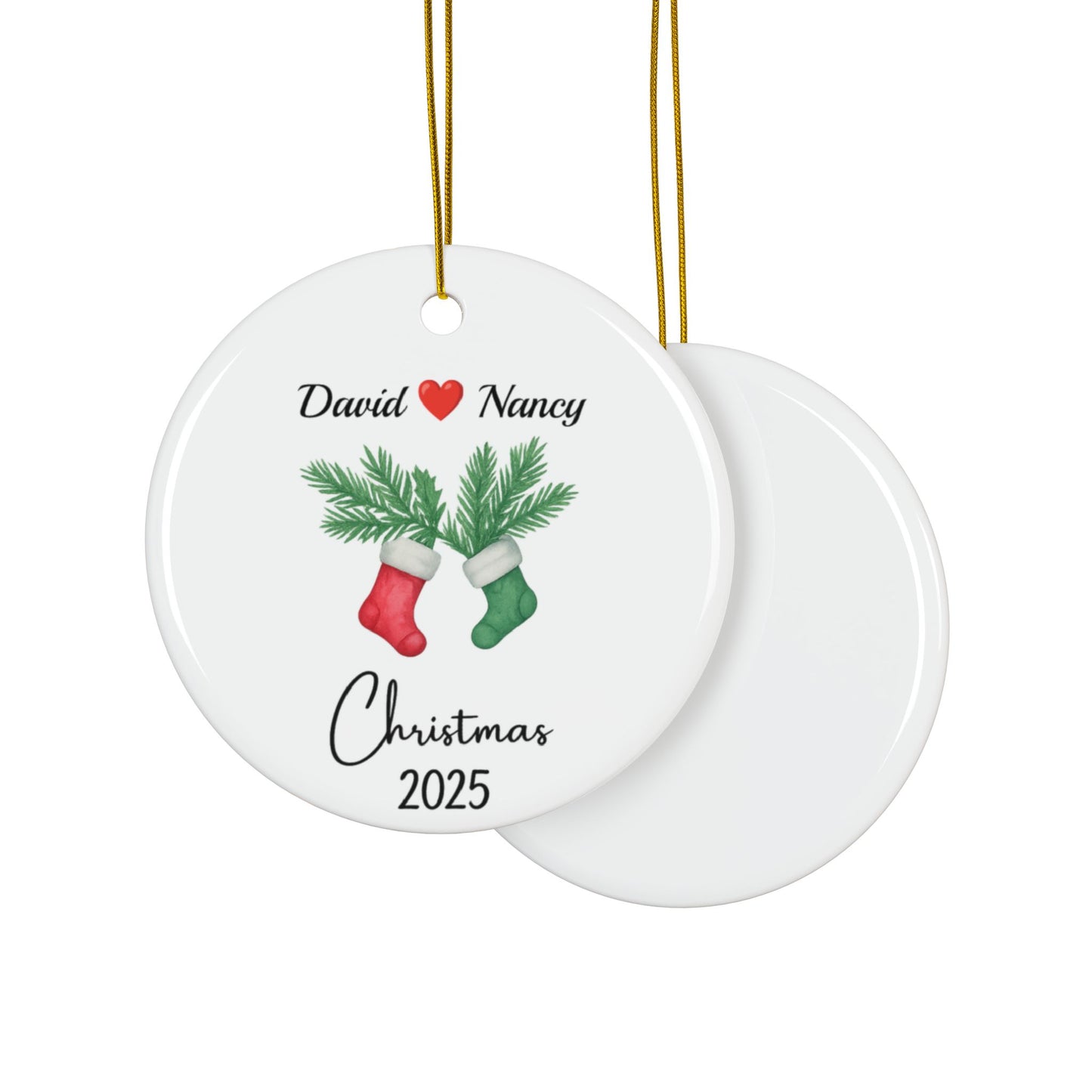 Personalized Couple Christmas Ornament 2025, Couple Ornament, Together Ornament, New Couple Keepsake, Christmas Gift For Couple