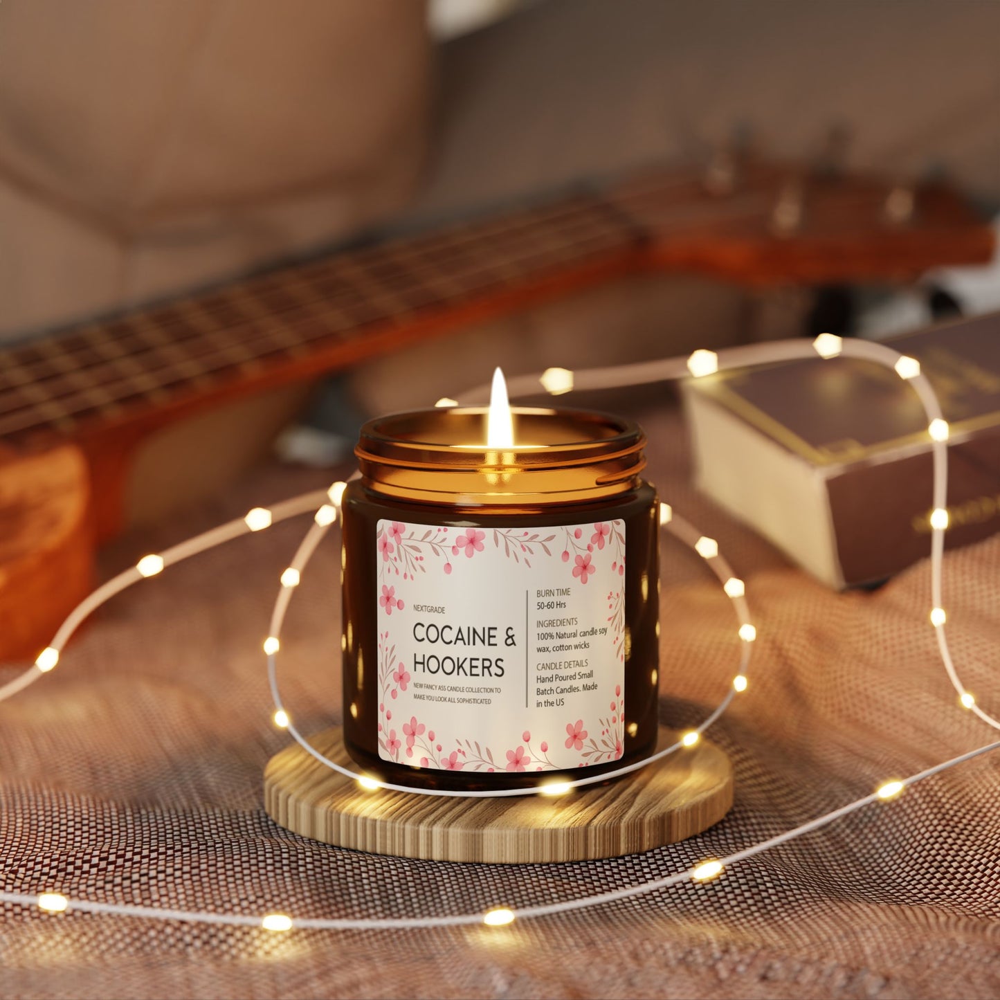 Scented Soy Candle, Smells Like Cocaine & Hookers, Funny Candle Gift, Funny Gift For Birthday, Best Friend Birthday Gift, Soy Candle