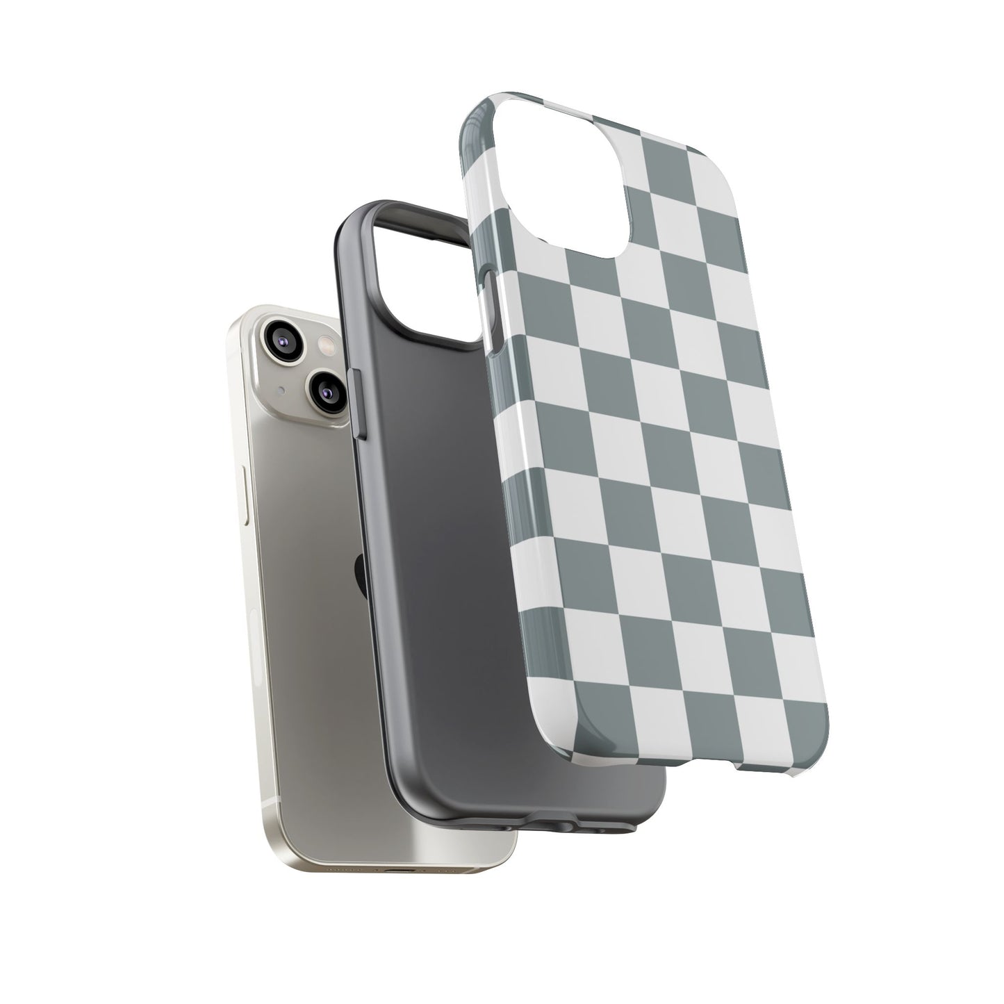 Stylish Checkerboard Phone Case, Durable Phone Cover, Unique Gift, iPhone 17 Pro, 17, 17 Air, 16, 15, 14, 13, 12, 11, X, XR, XS MAX