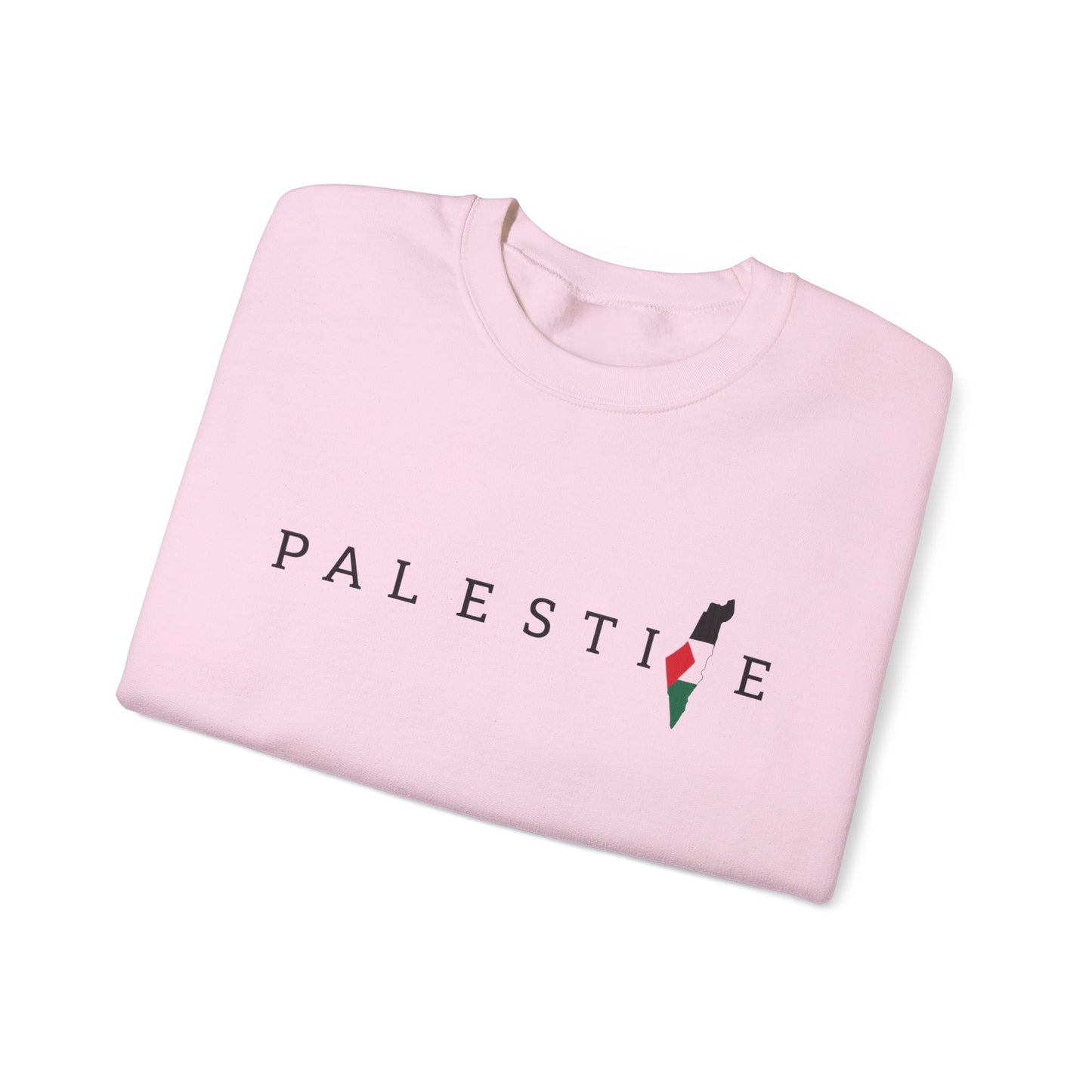 Palestine Heart Sweatshirt, Cozy Sweater, Casual Gift for Activists, Statement Apparel, Comfortable Layering Piece, Palestine Gift