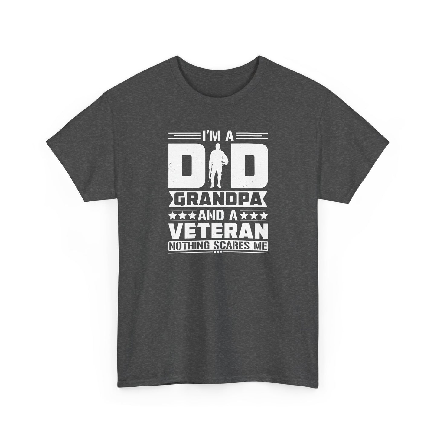 Funny Veteran Grandpa Cotton T-Shirt, Perfect Gift for Father's Day, Military Families, Memorial Day, Patriotic Shirt, Military Pride