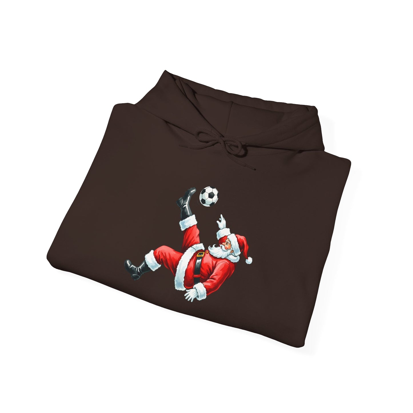 Santa Soccer Hoodie, Christmas Sportswear, Holiday Gift, Winter Fashion, Cozy Sweatshirt, Festive Apparel, Football Lover