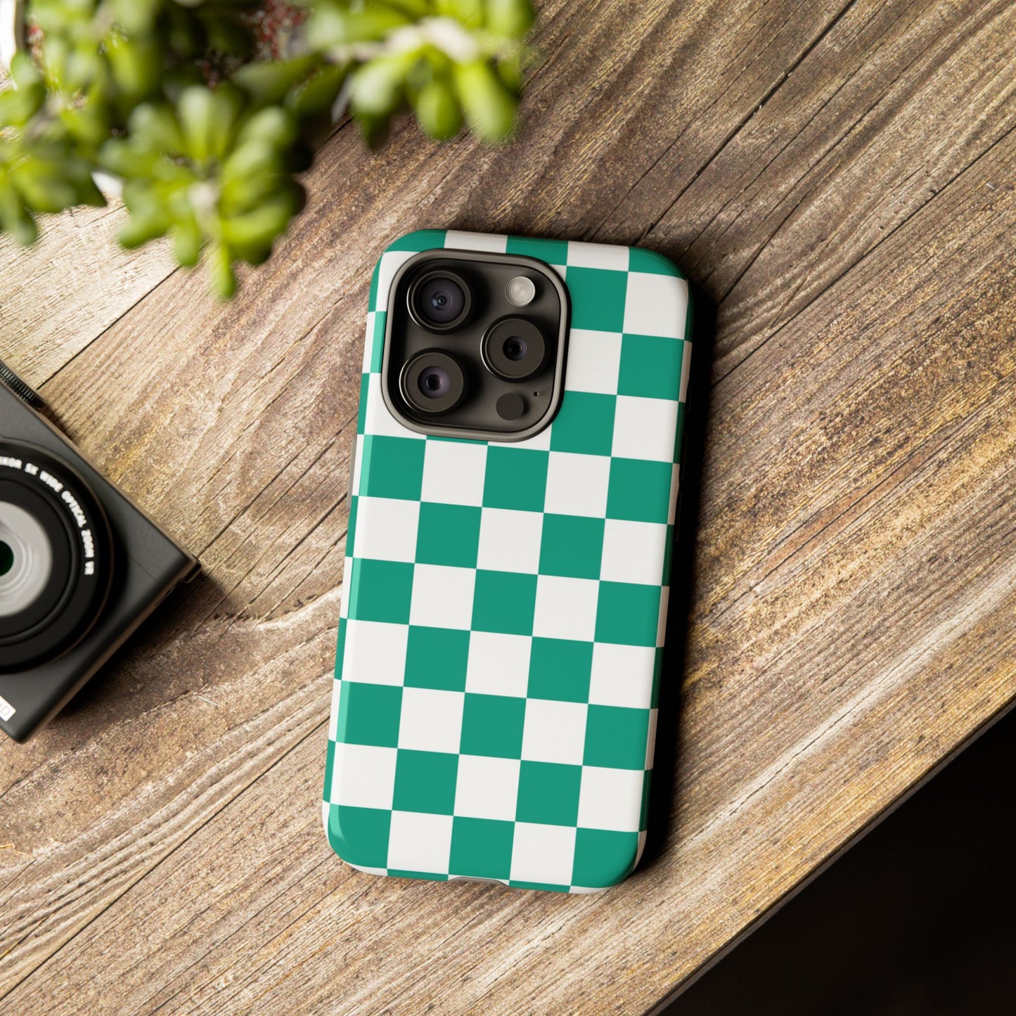 Checkered iPhone Case, Stylish Phone Cover,  Mobile Case For iPhone 17 Pro, 17, 16, 15, 14, 13, 12, 11, X, XR,XS MAX, Chic Gift for Her