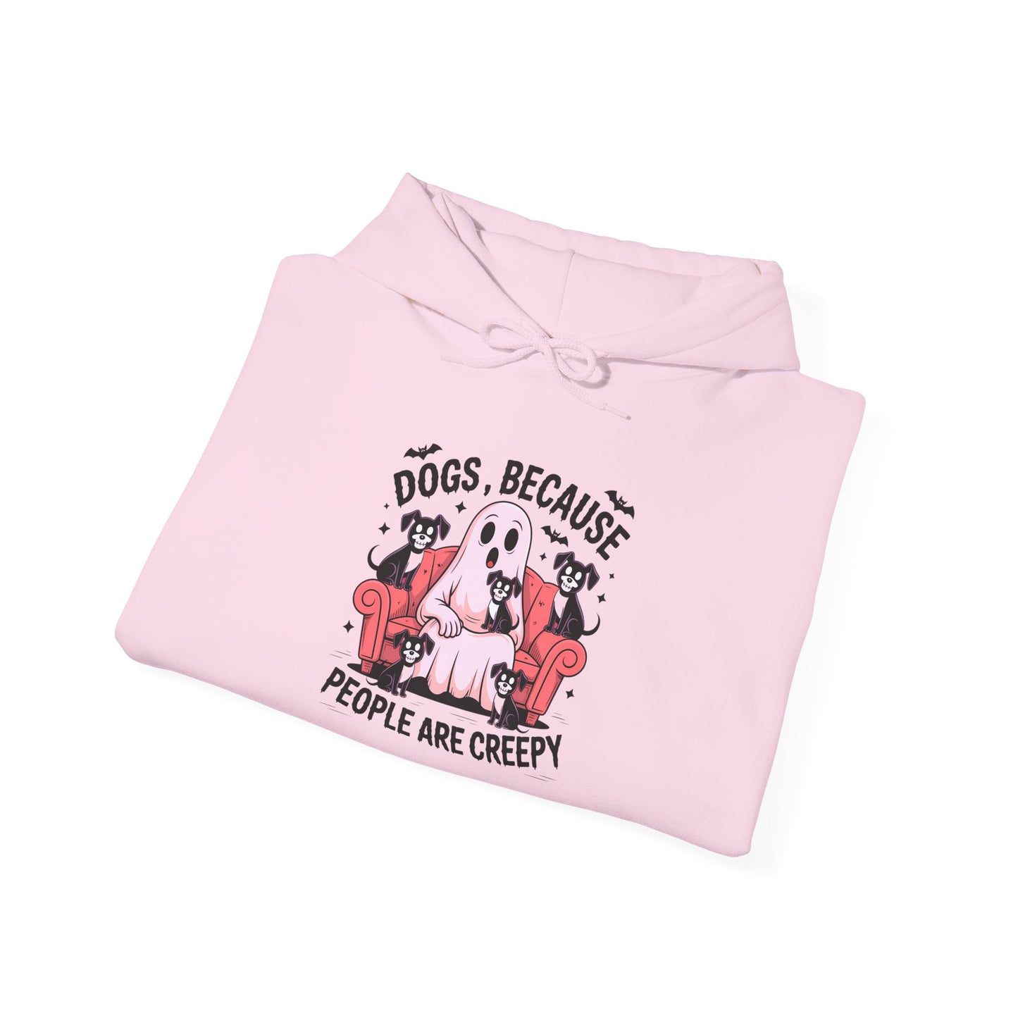 Creepy Dogs Sweatshirt Hoodie- Unisex Heavy Blend Hoodie, Funny Gift for Dog Lovers, Cozy Fashion, Pet Owner Apparel, Halloween Theme