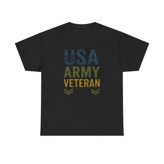 USA Army Veteran Cotton Tee, Veteran Gift, Patriotic Apparel, Memorial Day T-Shirt, Military Pride Top, Navy Veteran T-Shirt