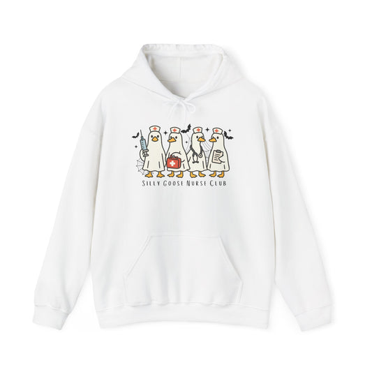 Silly Goose Nurse Hoodie - Unisex Heavy Blend Sweatshirt, Funny Gift for Friends, Cozy Casual Wear, Perfect for Birthdays, Celebrations