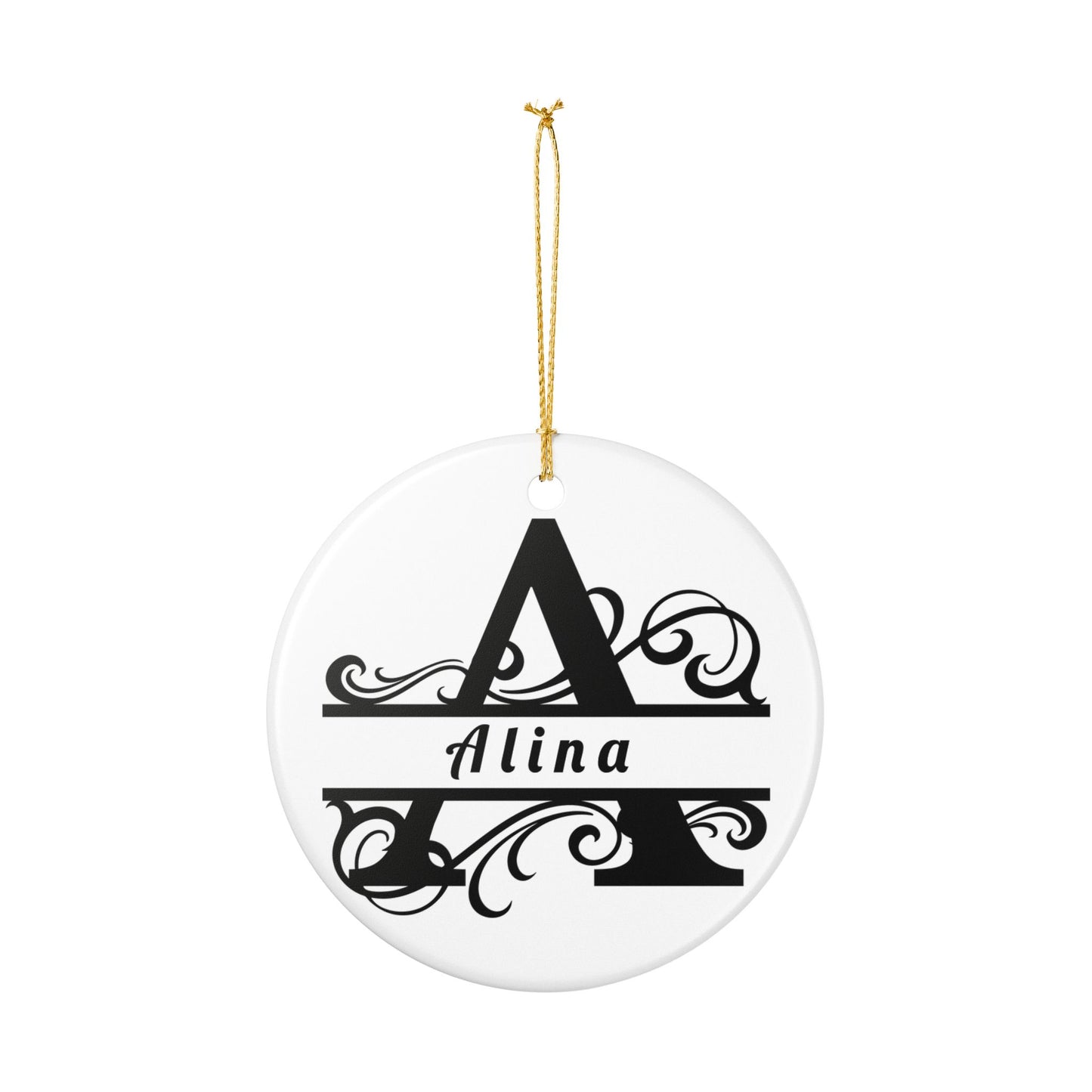 Personalized Ceramic Ornament Decoration, Custom Name Ornament, Holiday Decor, Unique Gift, Family Keepsake, Tree Ornament