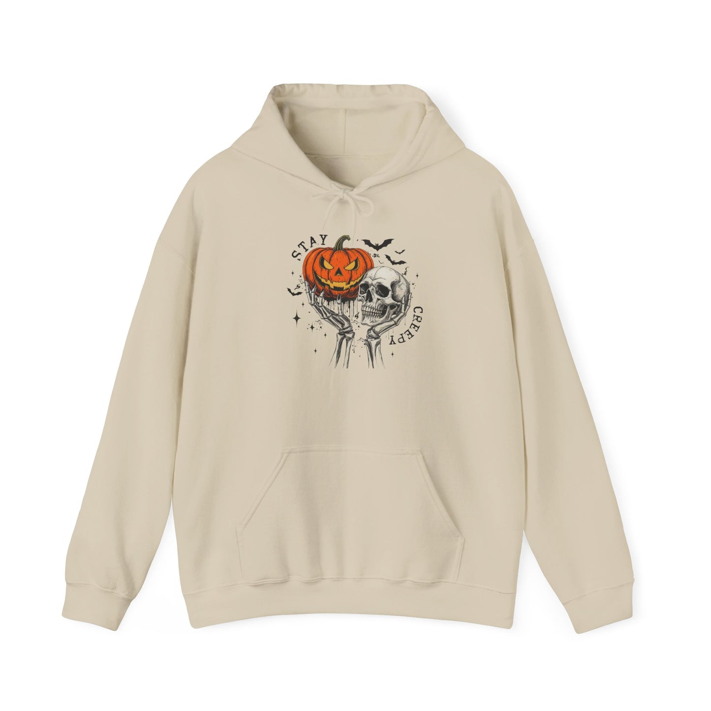 Halloween Pumpkin & Skull Sweatshirt hoodie, Cozy Halloween Hoodie, Fall Fashion, Spooky Gift, Hooded Sweatshirt, Halloween Day Gift
