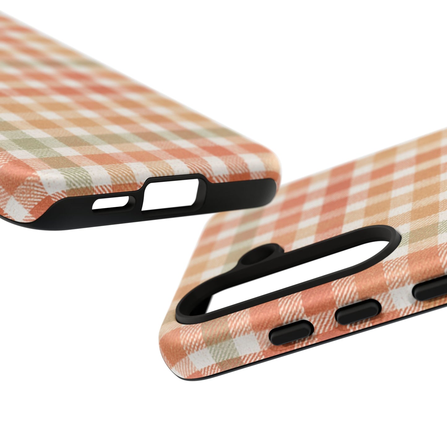 Boho Checkered Phone Case | Neutral Aesthetic Plaid Case | Retro Minimalist Check Design | iPhone Cover | Samsung Cover