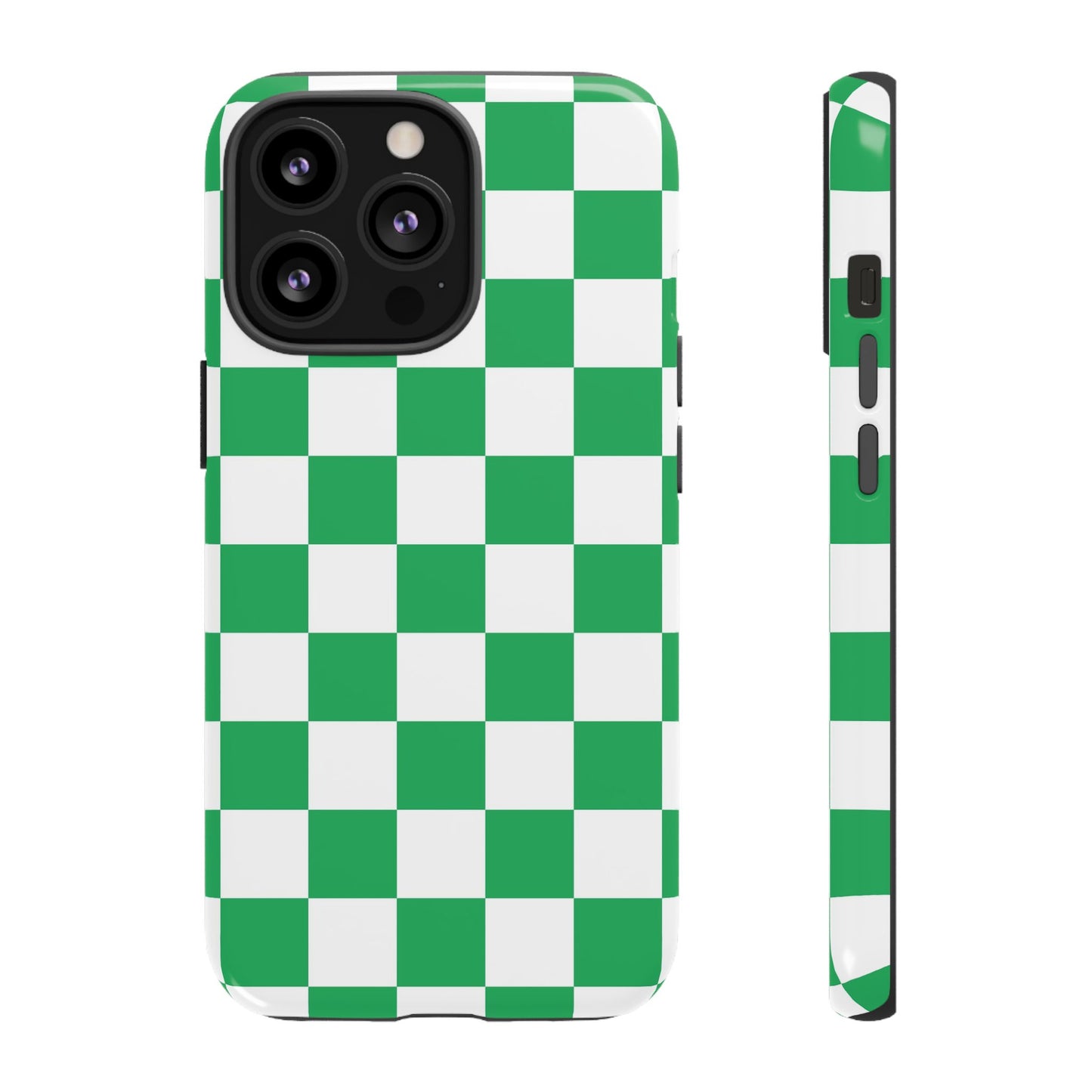Green Checkerboard Phone Case, iPhone 17 Pro, 17, 16, 15, 14, 13, 12, 11, X, XR, XS MAX, Mobile Cover, Gift for Students, Phone Accessory