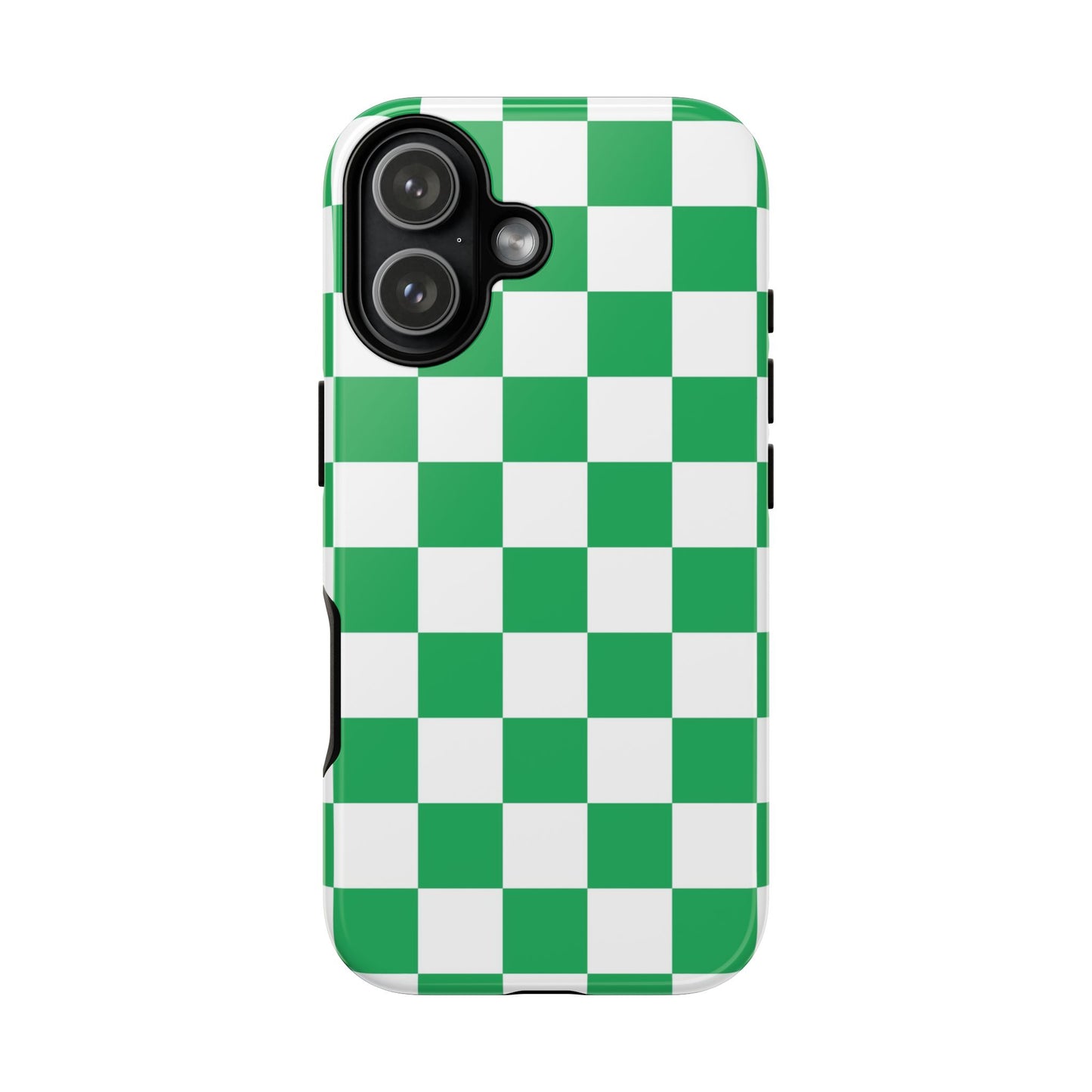 Green Checkerboard Phone Case, iPhone 17 Pro, 17, 16, 15, 14, 13, 12, 11, X, XR, XS MAX, Mobile Cover, Gift for Students, Phone Accessory