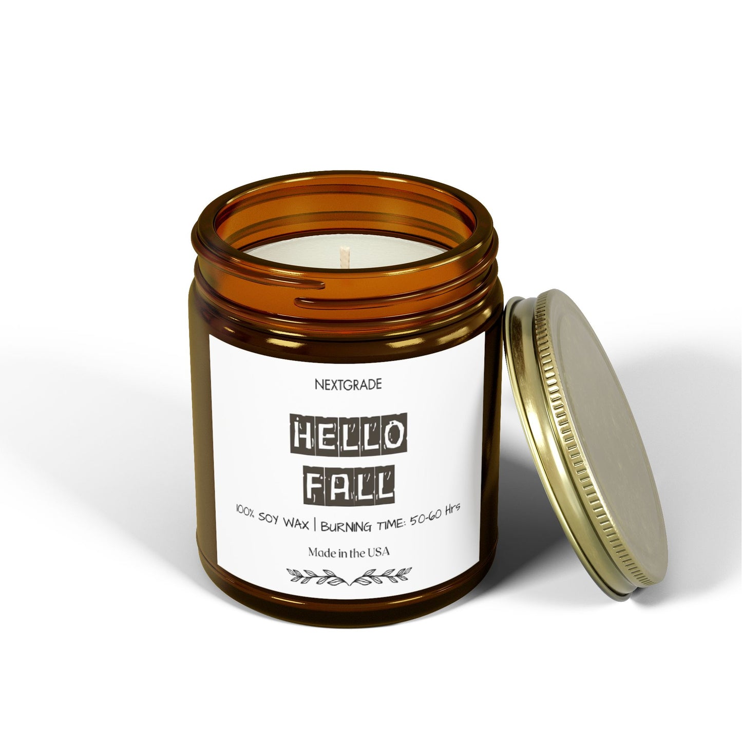 Hello Fall Scented Candle, Gift For Friend, Warm & Cozy Autumn Aroma, Perfect for Home Décor, Gifts, Celebrations, Relaxation