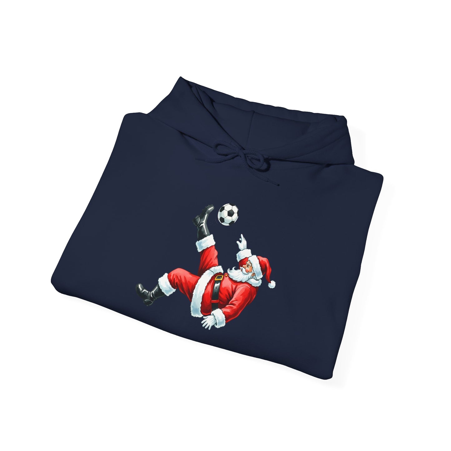 Santa Soccer Hoodie, Christmas Sportswear, Holiday Gift, Winter Fashion, Cozy Sweatshirt, Festive Apparel, Football Lover