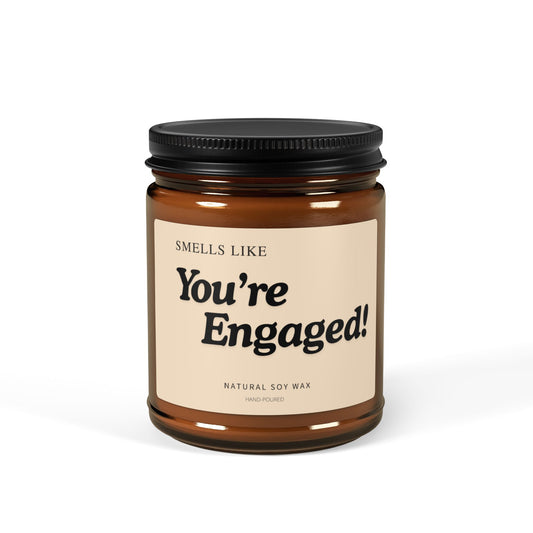 Engagement Scented Candle - You're Engaged! Gift for Couples, Newly Engaged Friend, Bride to Be, Bridal Shower or Wedding Gift