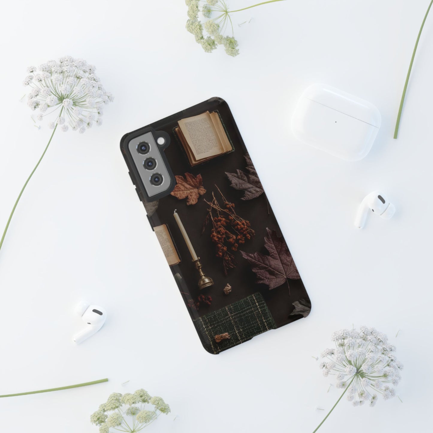 Floral Nature Phone Case, Tough Phone Case for Fall Decor, Phone Case for iPhone and Samsung, Stylish Protective Cover for iPhone