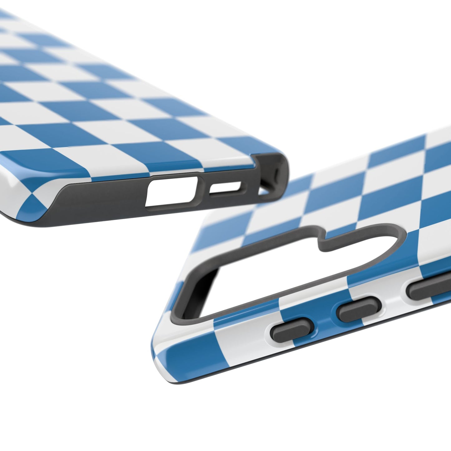 Blue Checkerboard Phone Case, Samsung Galaxy S25, S25 Plus, S24, S24 Plus, S24 Ultra, S23, S22, S22 Plus, S21 Ultra, S21 FE, S20+
