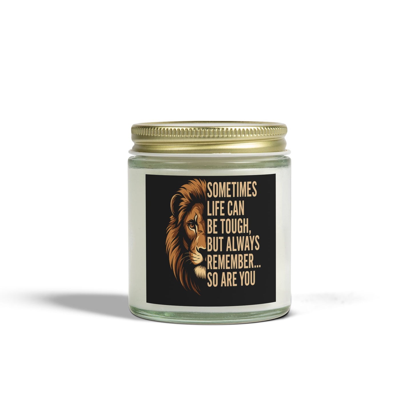 Inspirational Scented Candles, Motivational Gift for Home, Aromatherapy, Relaxation, Lion Design, Self-Care