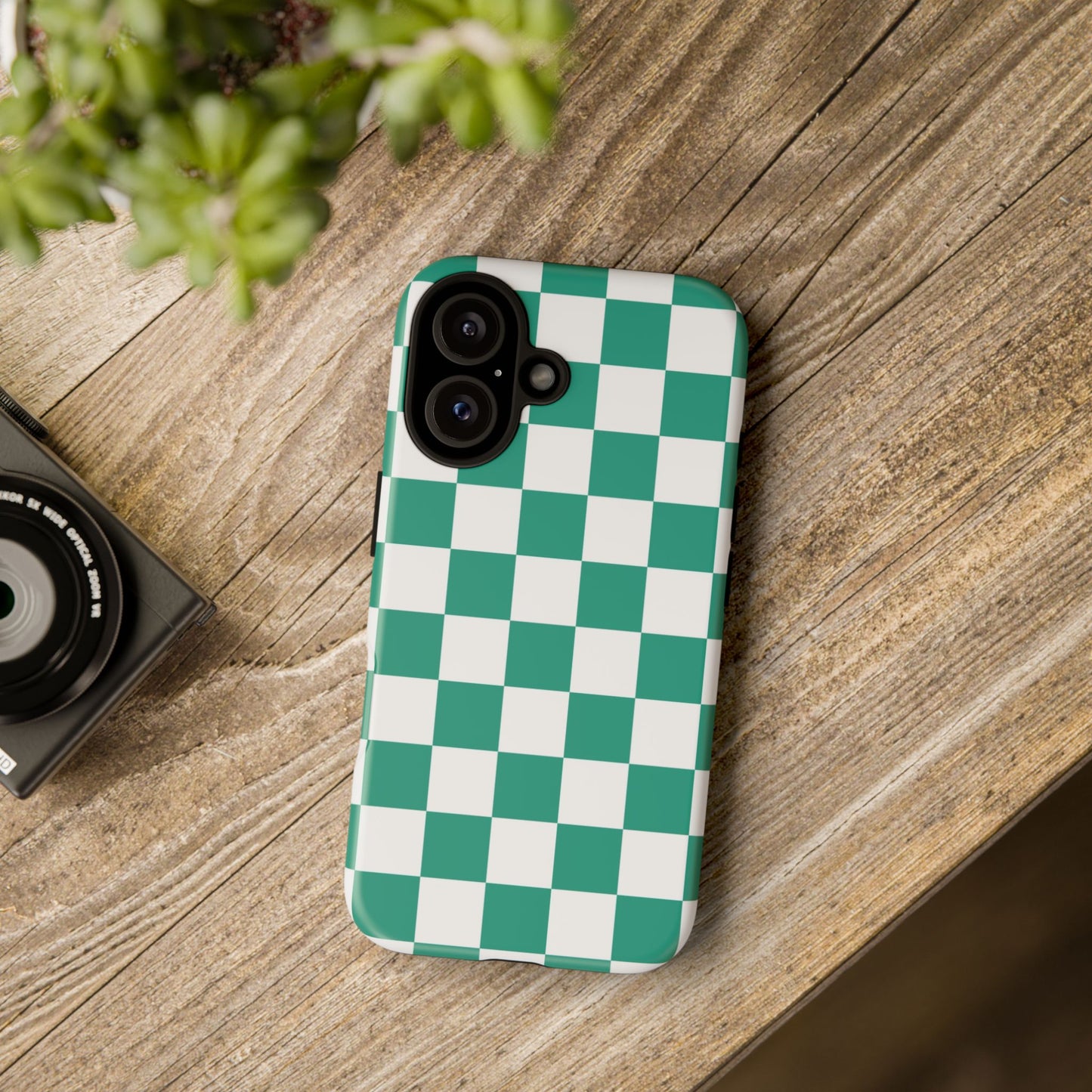 Checkered iPhone Case, Stylish Phone Cover,  Mobile Case For iPhone 17 Pro, 17, 16, 15, 14, 13, 12, 11, X, XR,XS MAX, Chic Gift for Her