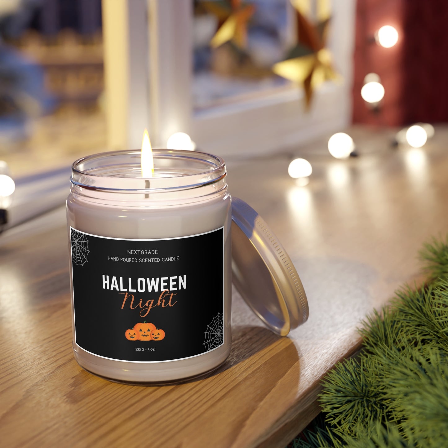 Halloween Night Soy Candle, Fall Decor, Spooky Home Fragrance, Gift for Halloween Lovers, Hand-Poured Candle