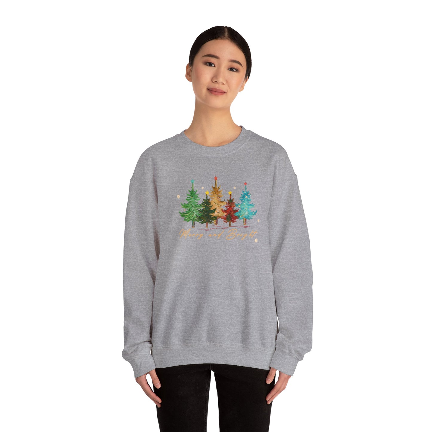 Cozy Christmas Trees Sweatshirt, Holiday Apparel, Warm Sweater Gift, Nature Lover Top, Christmas and Winter Essential, Christmas  day Gift