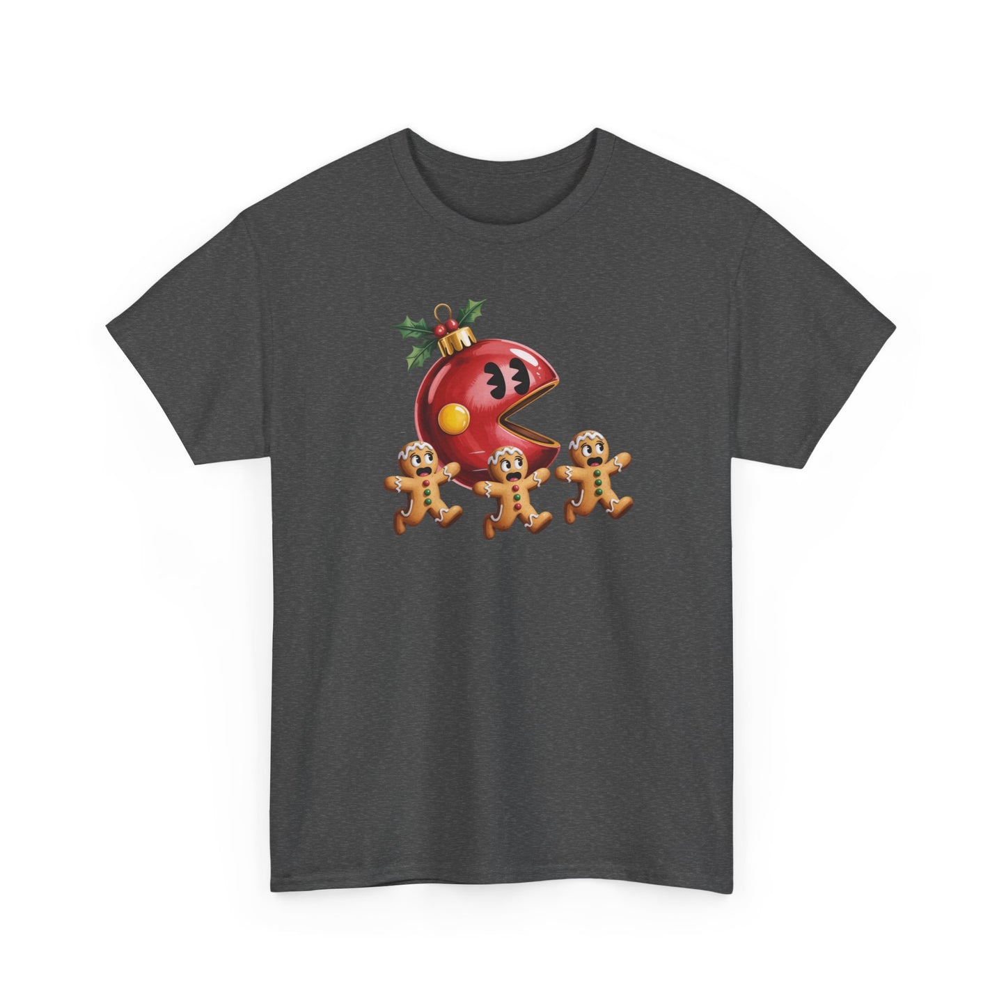 Festive Holiday Tee, Christmas Gift, Retro Video Game Shirt, Gingerbread Print, Casual Wear, Fun Holiday Apparel, Gift for her