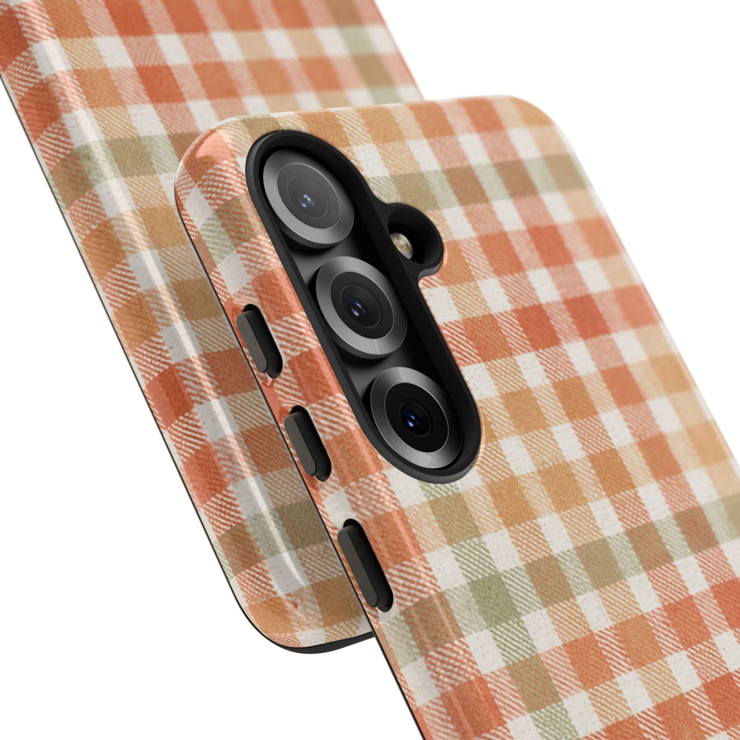 Boho Checkered Phone Case | Neutral Aesthetic Plaid Case | Retro Minimalist Check Design | iPhone Cover | Samsung Cover