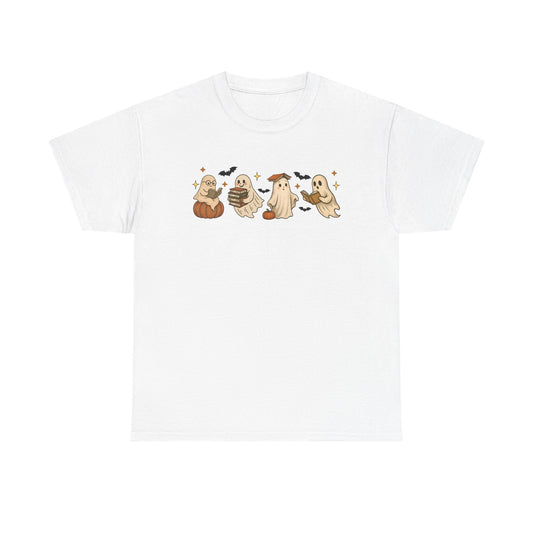 Halloween Ghost Unisex Tee, Halloween Tshirt, Fall T-Shirt, Spooky Shirt, Halloween Costume, Casual Wear