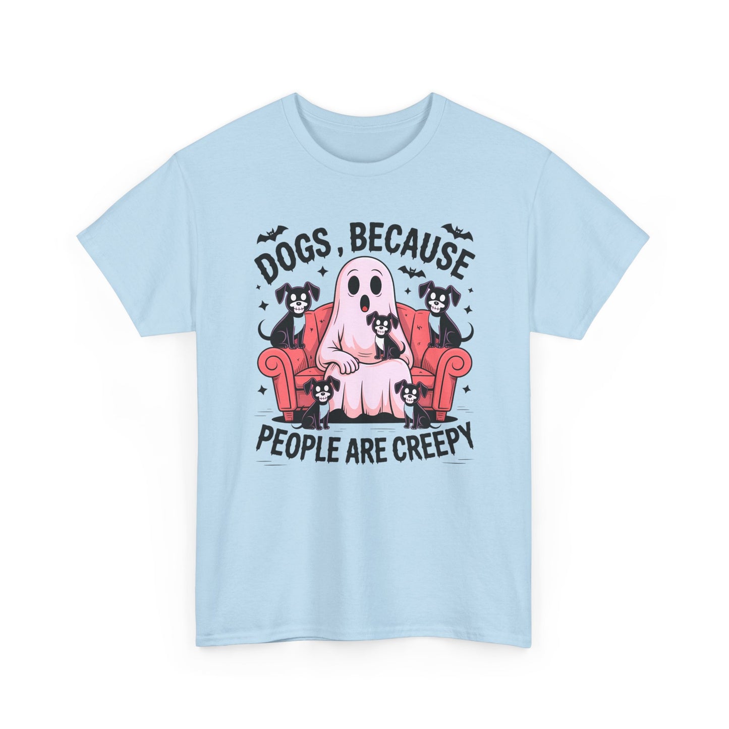 Cozy Ghost Dog Tshirt | Unisex Crewneck, Perfect for Pet Lovers, Halloween, Fall Fashion, Gifts for Dog Owners