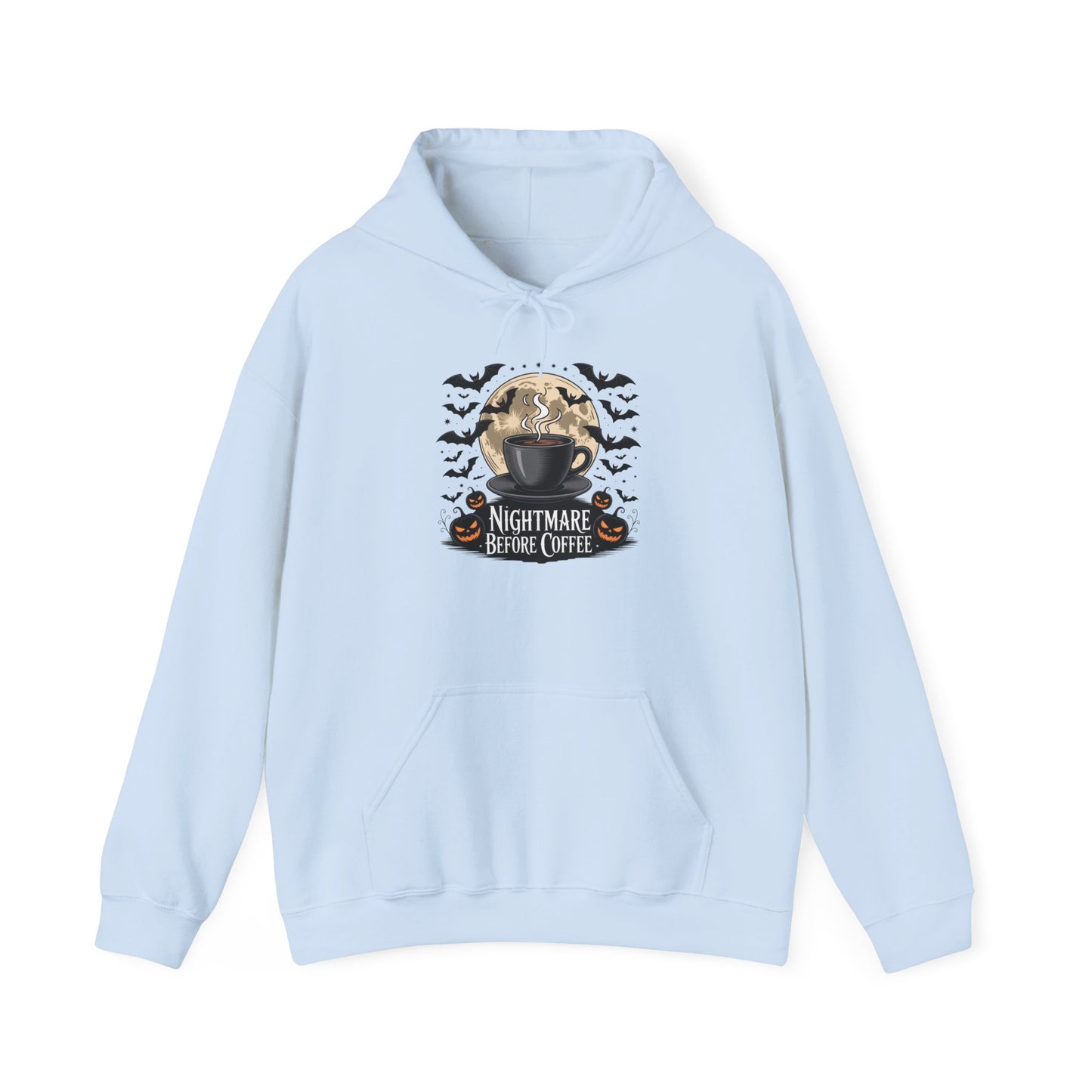 Nightmare Before Coffee Hoodie, Unisex Sweatshirt for Coffee Lovers, Halloween Apparel, Cozy Gift, Autumn Fashion