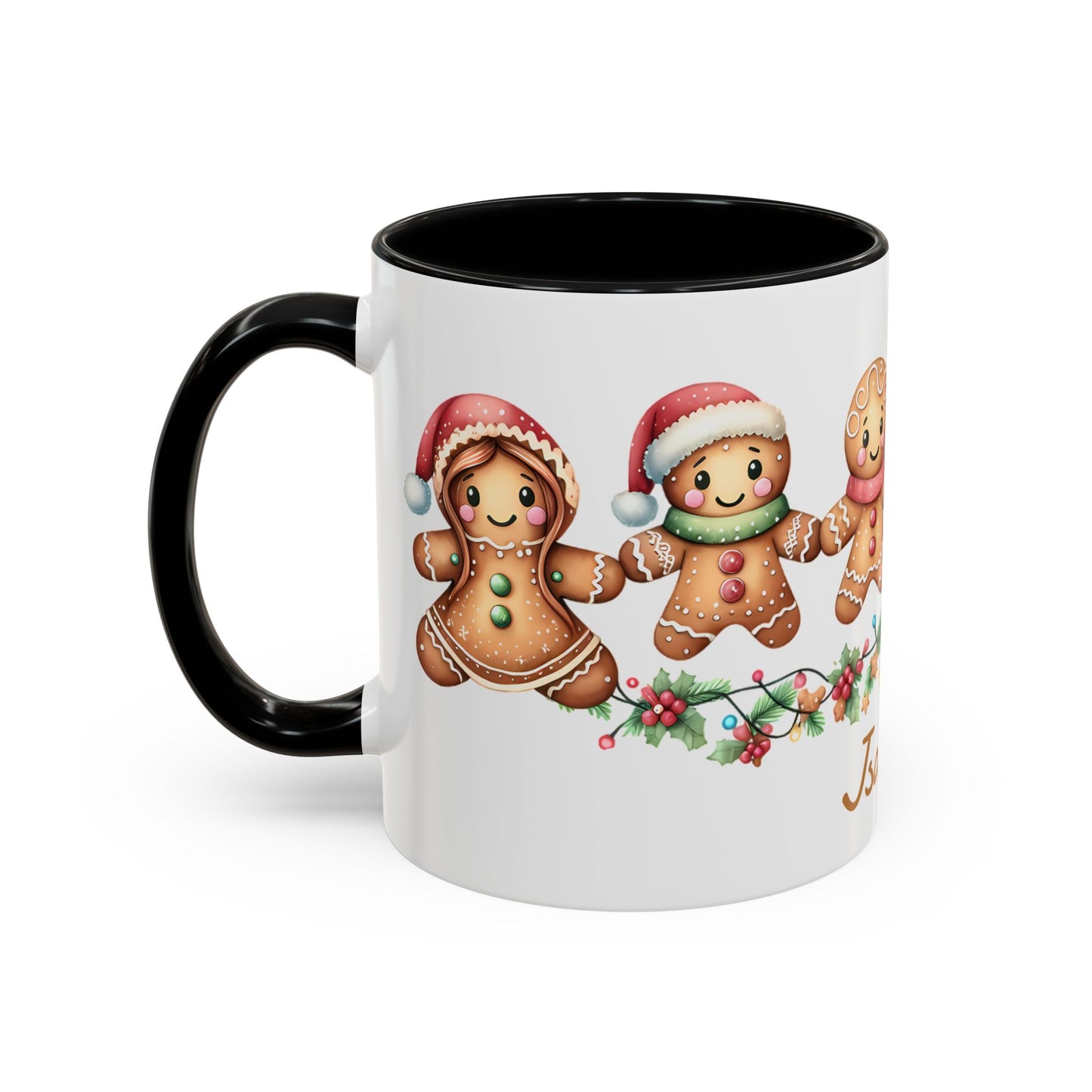 Personalized Gingerbread Friends Coffee Mug, Holiday Mug, Christmas Decor, Personalized Coffee Cup, Gift for Her, Winter Wonderland