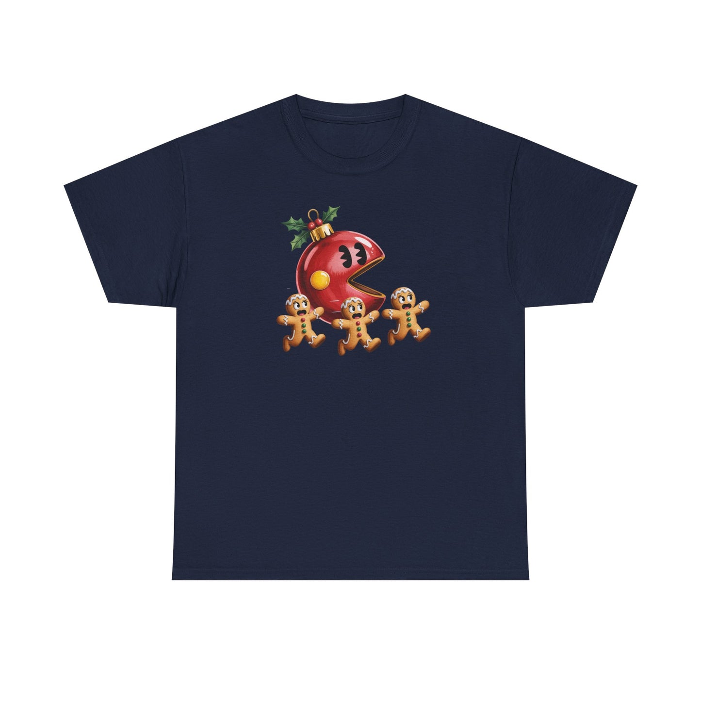 Festive Holiday Tee, Christmas Gift, Retro Video Game Shirt, Gingerbread Print, Casual Wear, Fun Holiday Apparel, Gift for her