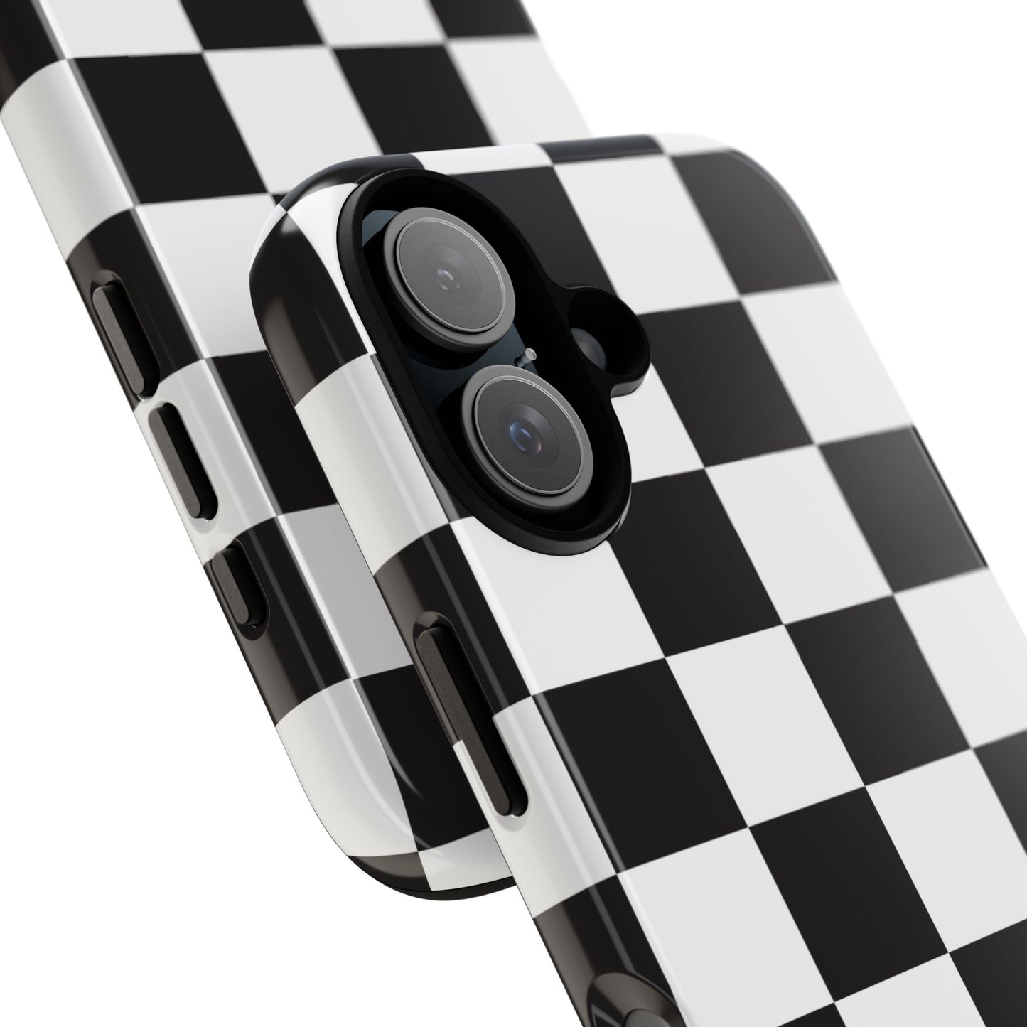 Black and White Checker iPhone Case, Stylish iPhone Cover for Teens, Holiday Gift, Unique Mobile Accessories, Tough Protection