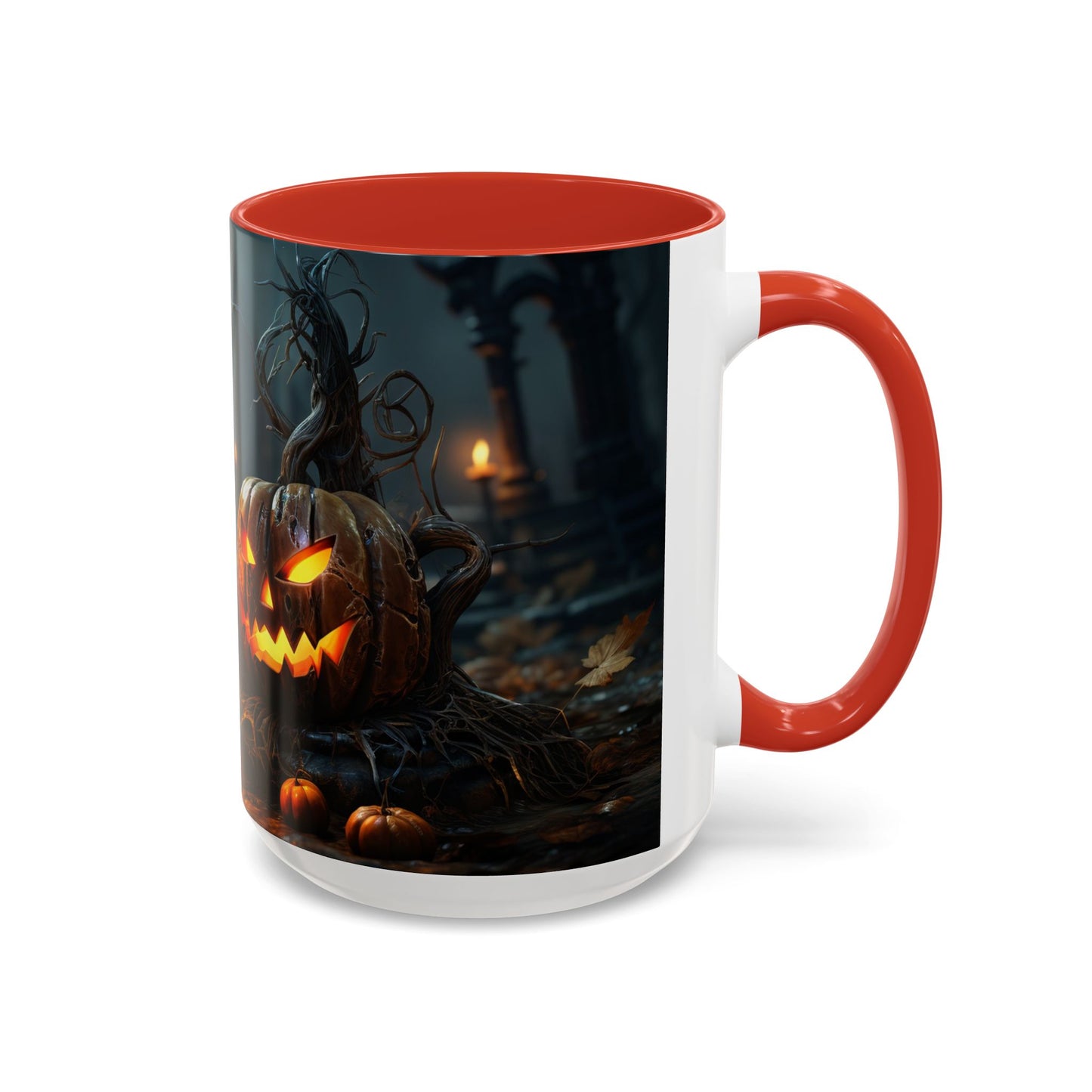 Halloween Pumpkin Accent Coffee Mug, Spooky Decor for Fall, Perfect Gift for Halloween Lovers, Seasonal Drinkware, Gift for Halloween Day