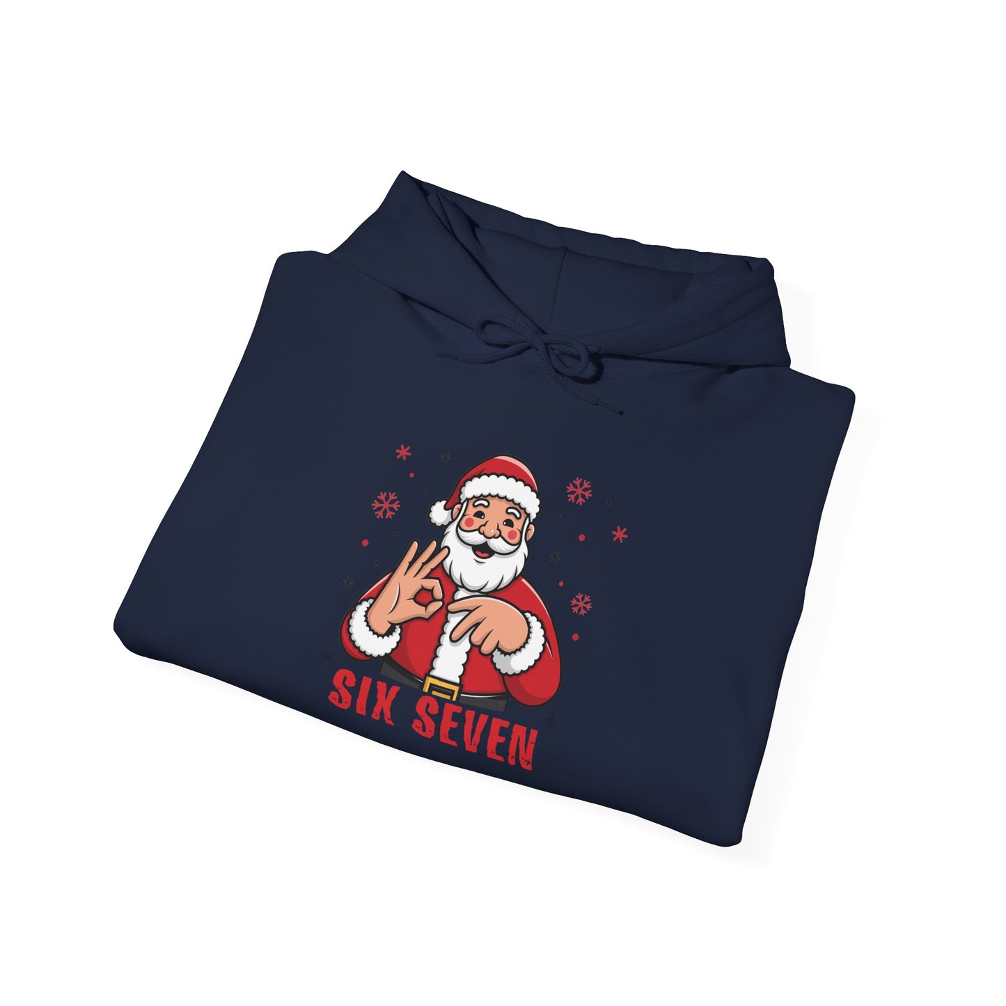 Six Seven Santa Christmas Hoodie Cozy Holiday Pullover for Men & Women | Hilarious Santa Graphic Sweatshirt | Warm Festive Gift for Friends