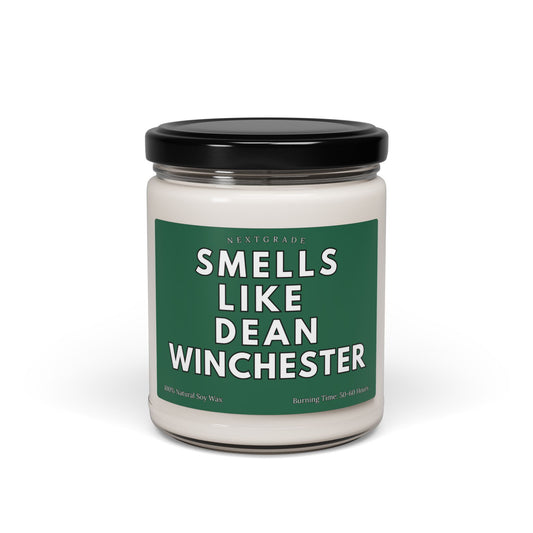 Smells Like Dean Winchester Scented Candle, All-Natural Soy Wax Jar Candle, Gift for Her, Supernatural Fan, 9 oz