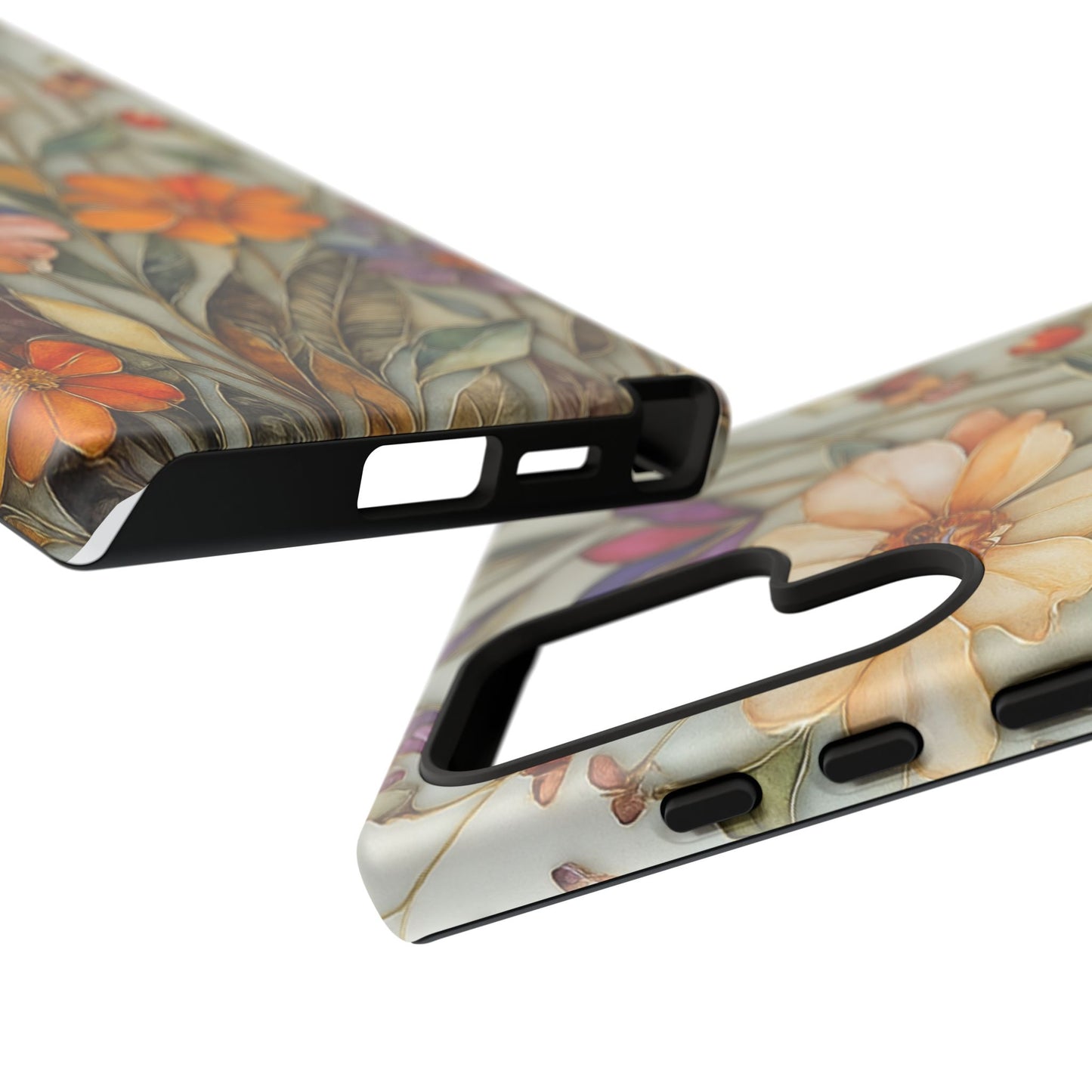 Phone case For iPhone & Samsung, Wildflower Mosaic MagSafe iPhone Case: Botanical Floral Design iPhone