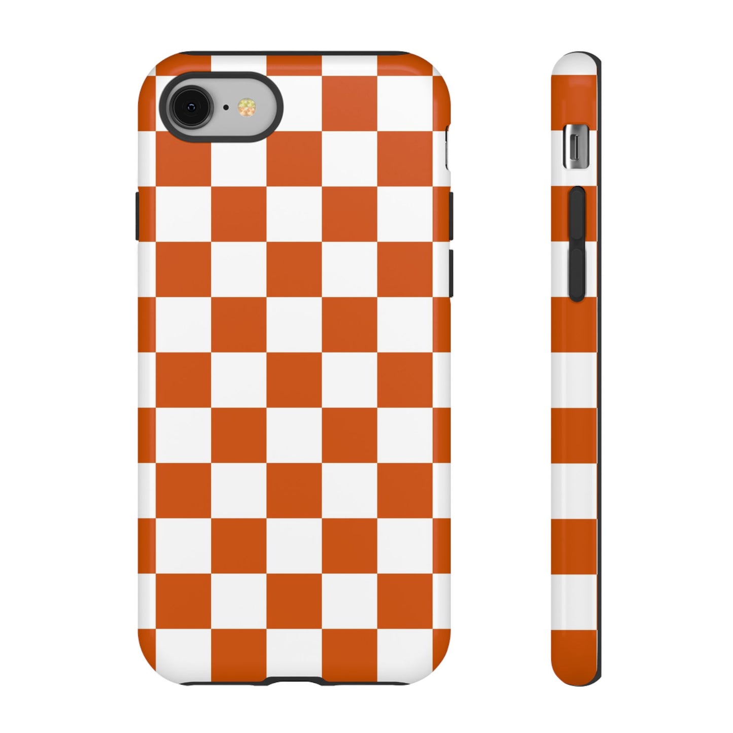 Checkered Phone Case, Checkered Phone Case - iPhone 17 16 15 14 13 12 11 Pro Max  - Trendy Black and Brown Checkerboard