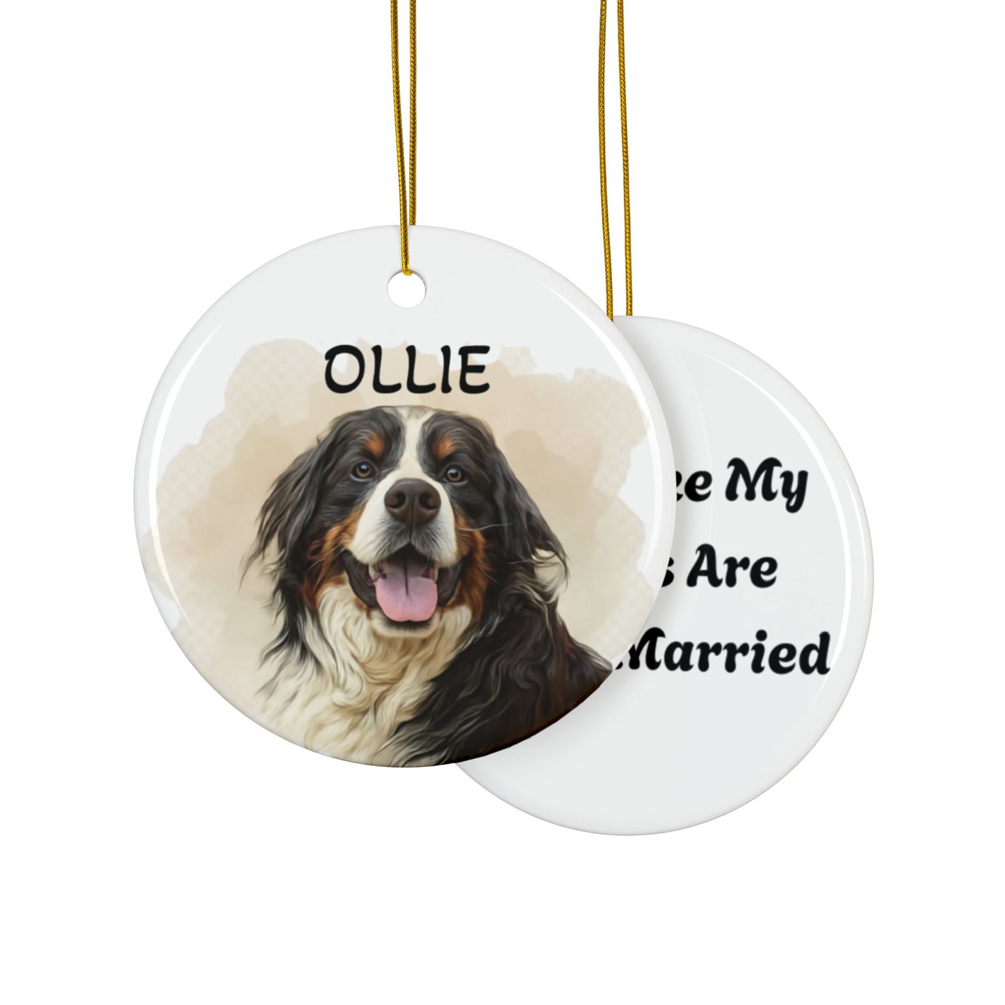 Personalized Dog Ornaments, Pet Holiday Decor for Weddings, Dog Lovers, Christmas Tree Ornament, Gift for Dog Owners