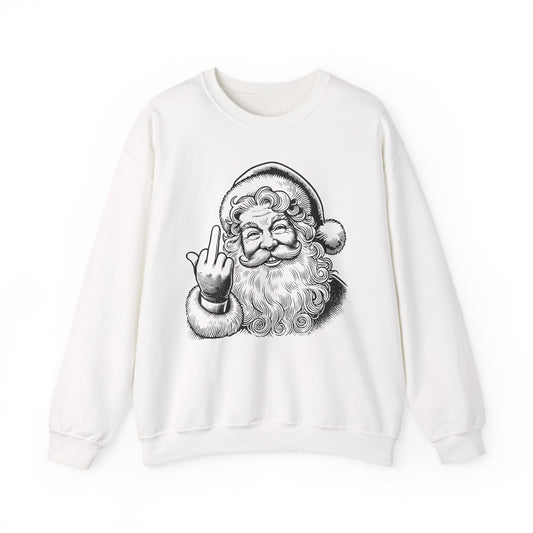 Funny Sassy Santa Sweatshirt for Holiday Fun, Christmas Gift for Friends, Cozy Winter Wear, Funny Crewneck Sweater, Unique Holiday Apparel