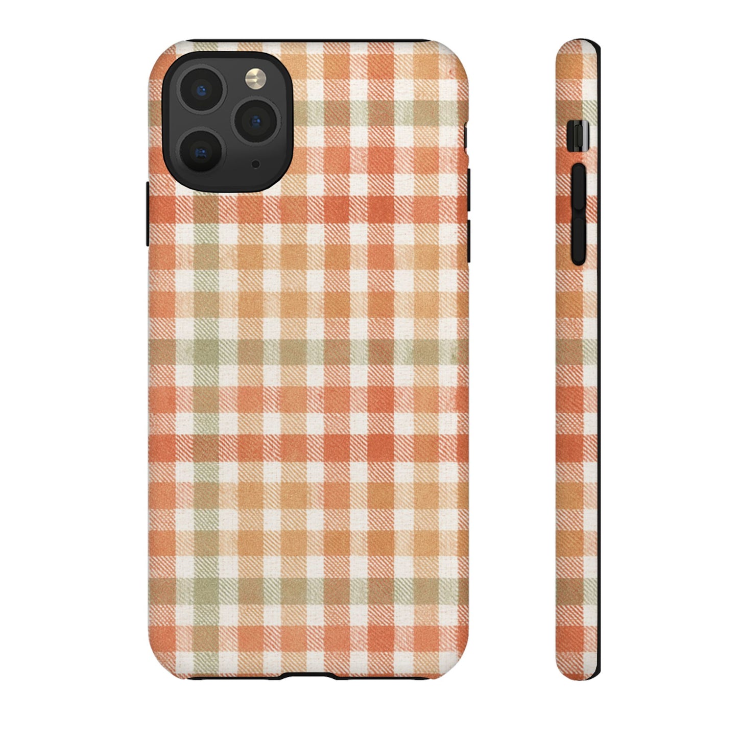Boho Checkered Phone Case | Neutral Aesthetic Plaid Case | Retro Minimalist Check Design | iPhone Cover | Samsung Cover