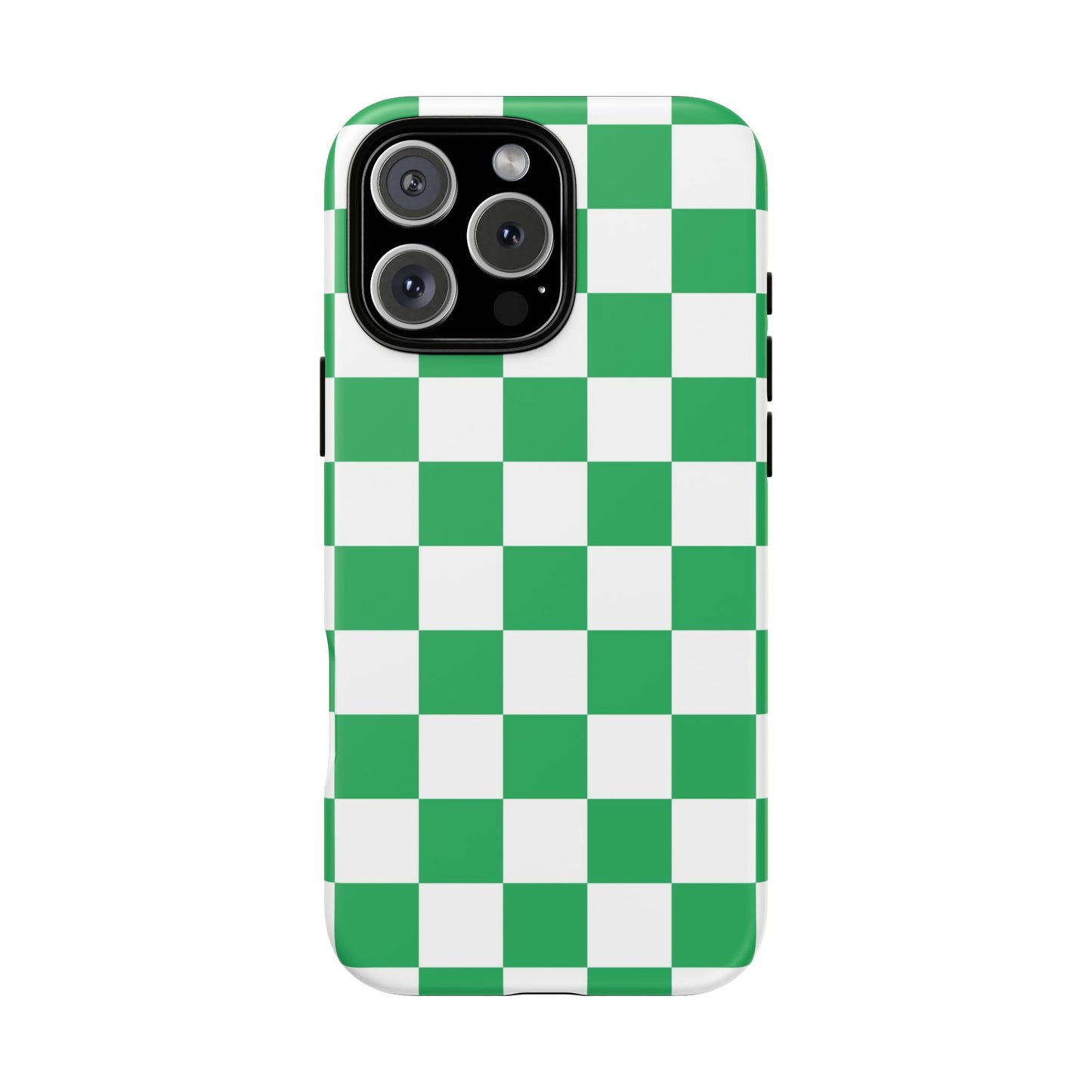Green Checkerboard Phone Case, iPhone 17 Pro, 17, 16, 15, 14, 13, 12, 11, X, XR, XS MAX, Mobile Cover, Gift for Students, Phone Accessory