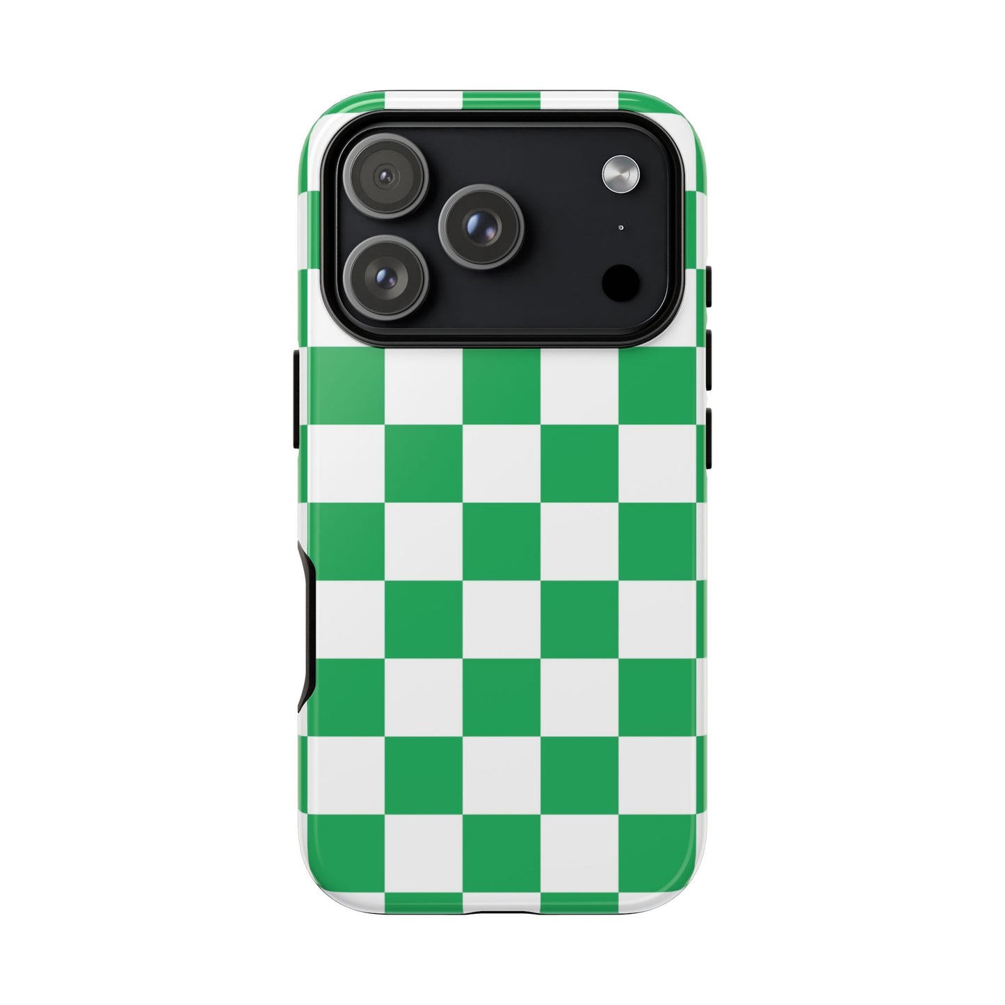 Green Checkerboard Phone Case, iPhone 17 Pro, 17, 16, 15, 14, 13, 12, 11, X, XR, XS MAX, Mobile Cover, Gift for Students, Phone Accessory