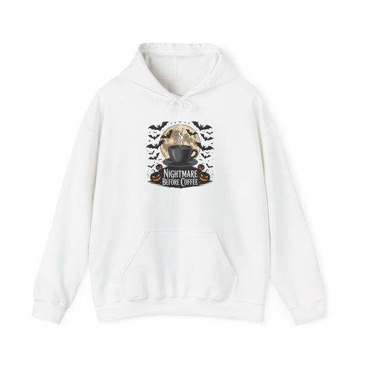 Nightmare Before Coffee Hoodie, Unisex Sweatshirt for Coffee Lovers, Halloween Apparel, Cozy Gift, Autumn Fashion