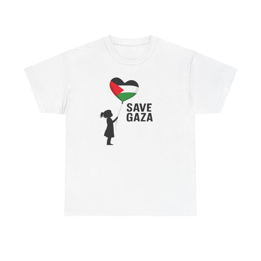 Save Gaza Unisex Heavy Cotton Tee, Activism Apparel, Statement Tshirt, Gift for Supporters, Casual Wear, Social Justice Fashion
