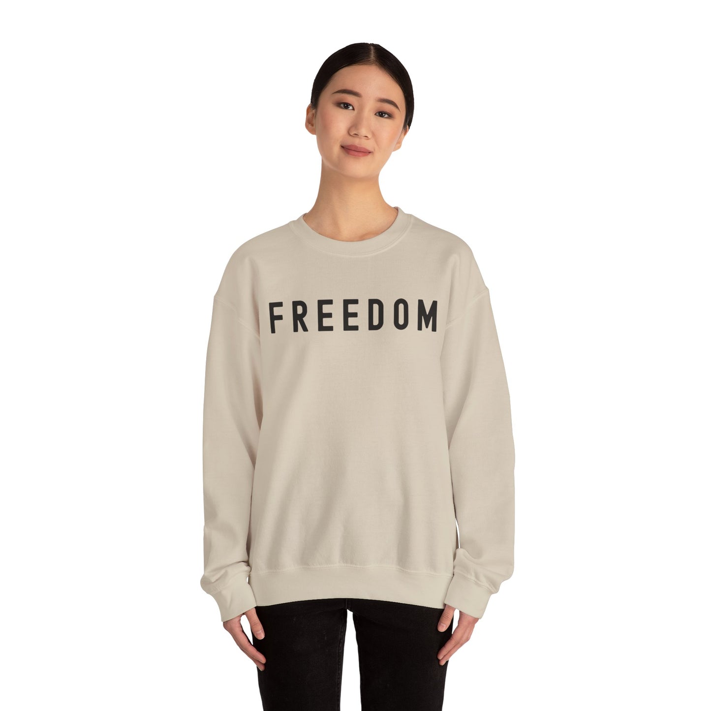 Freedom Unisex Crewneck Sweatshirt Hoodie - Cozy Gift, Casual Wear, Inspirational Apparel, Freedom Statement, Everyday Comfort