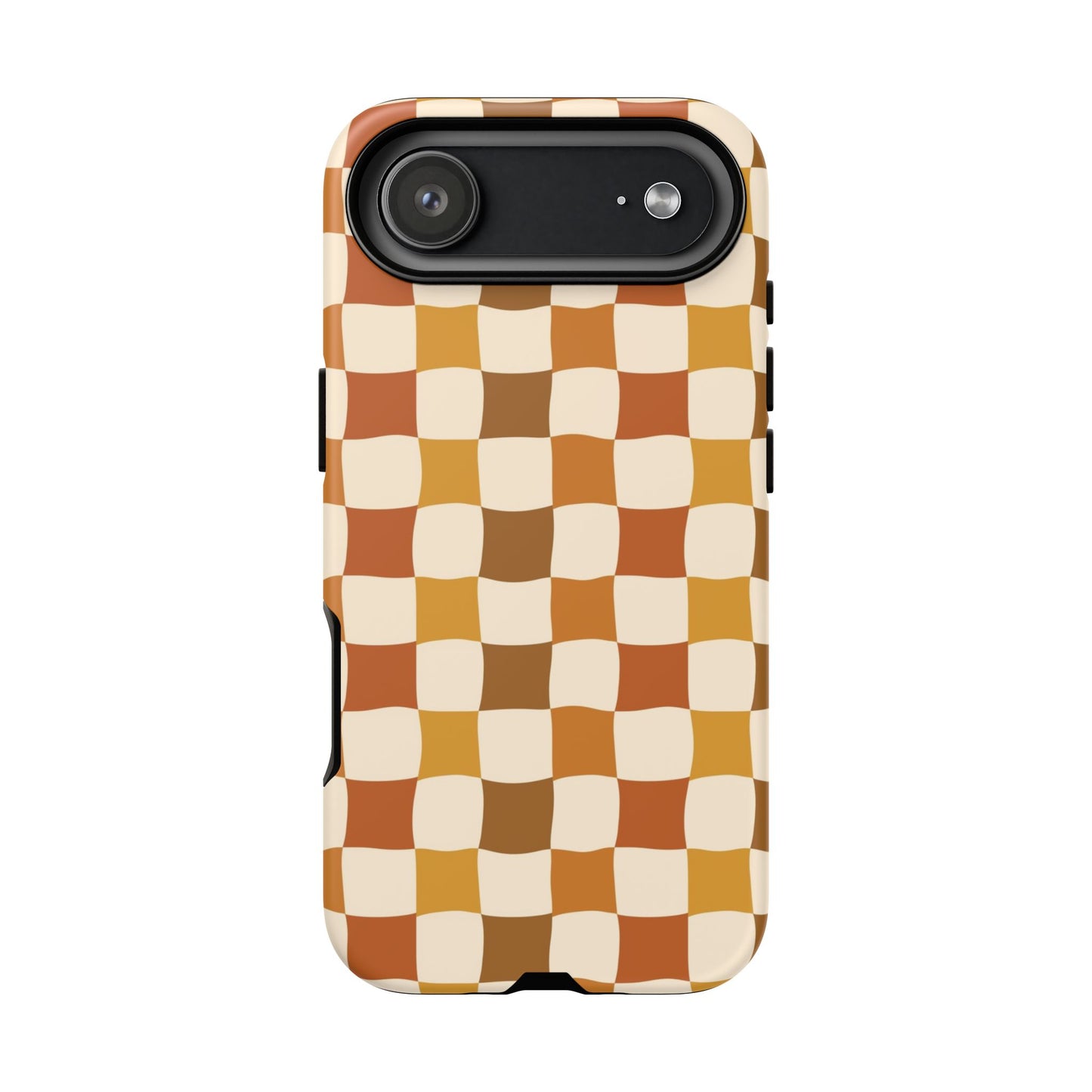 Boho Checked Phone Case, Checkerboard Design, Durable Protection, Phone Cover, Phone case For iPhone and Samsung, Trendy Phone Cover