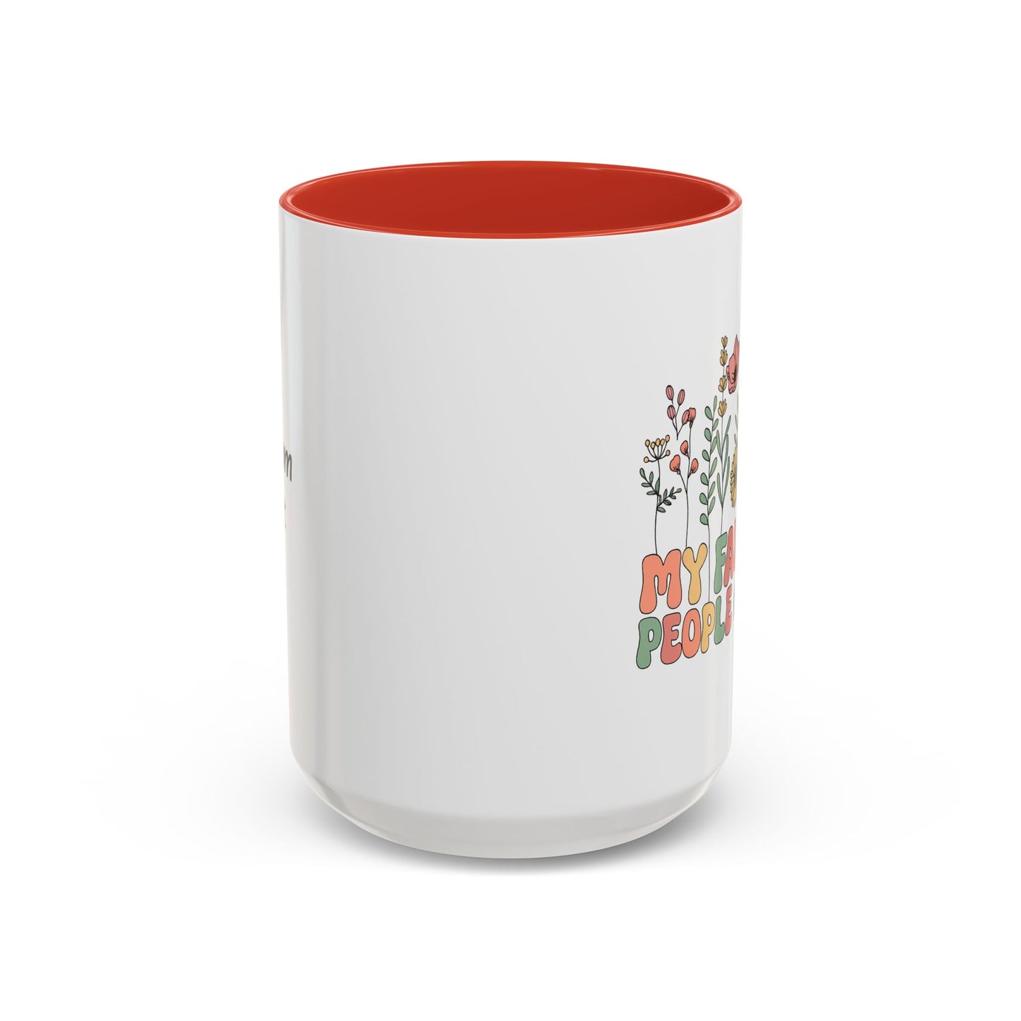 Personalized Floral Accent Mug, My Favorite People Call Me Coffee Cup, Perfect Gift for Friends, Family, Birthdays, Home Décor