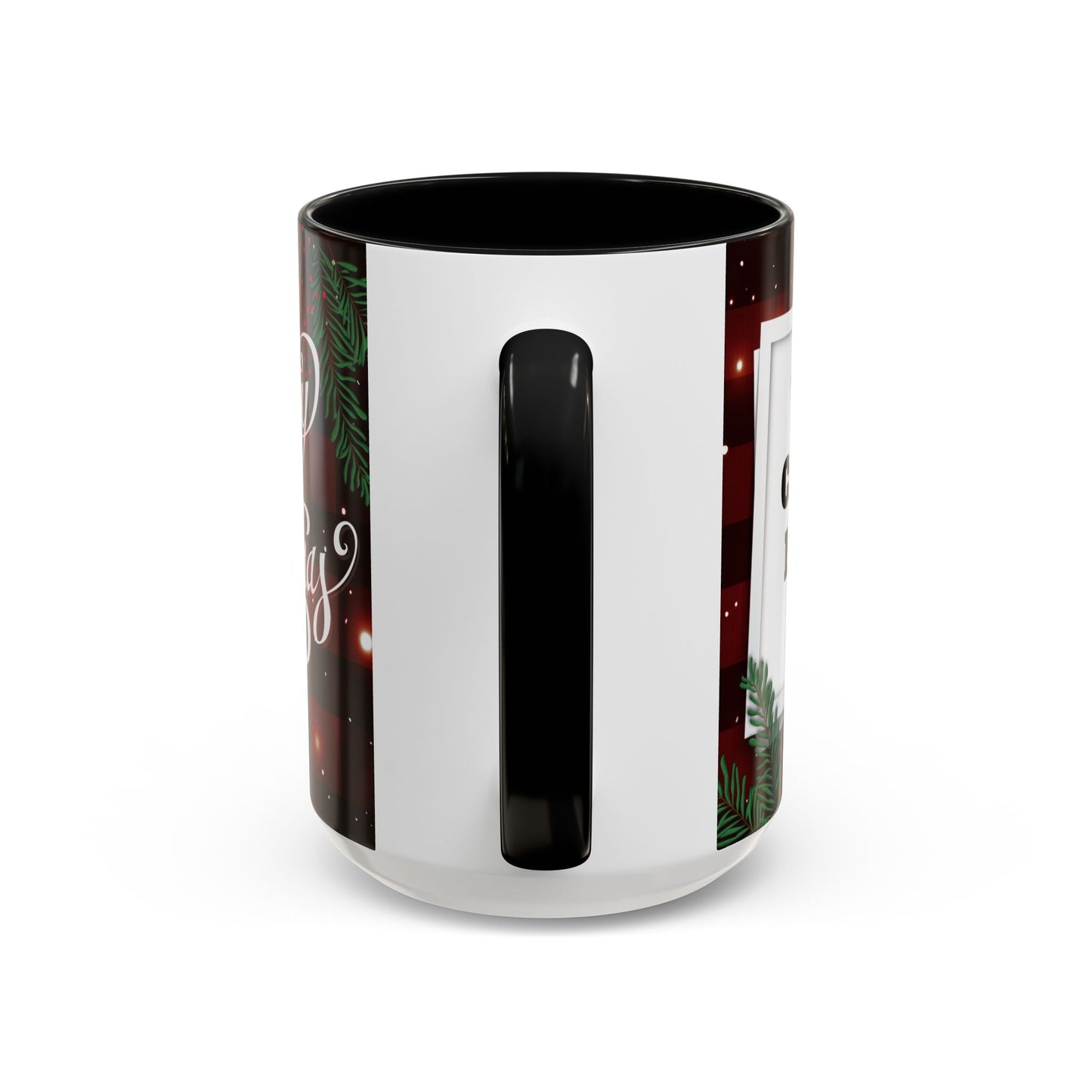 Personalized  Merry Christmas Accent Coffee Mug, Holiday Gift, Xmas Decor, Festive Beverage Cup, Custom Holiday Mug