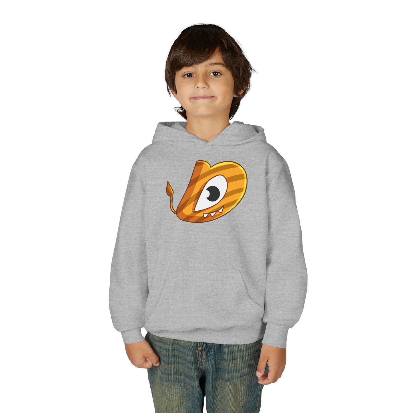 Whimsical Youth Hoodie with Playful Design, Cute Sweatshirt for Kids, Fun Gift for Birthdays, Cozy Winter Wear, Cartoon Style